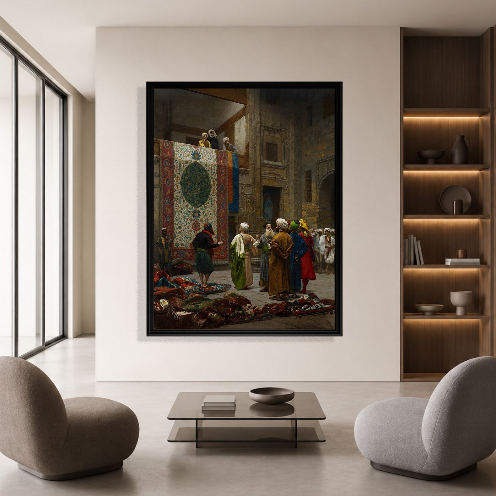 Halı Tüccarı Kanvas Tablo – Jean-Léon Gérôme Klasik Oryantalist Sanat Eseri