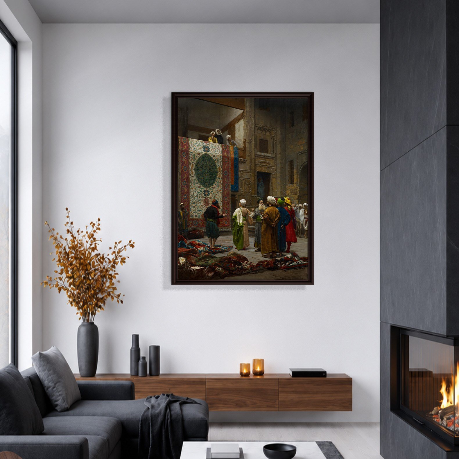 Halı Tüccarı Kanvas Tablo – Jean-Léon Gérôme Klasik Oryantalist Sanat Eseri