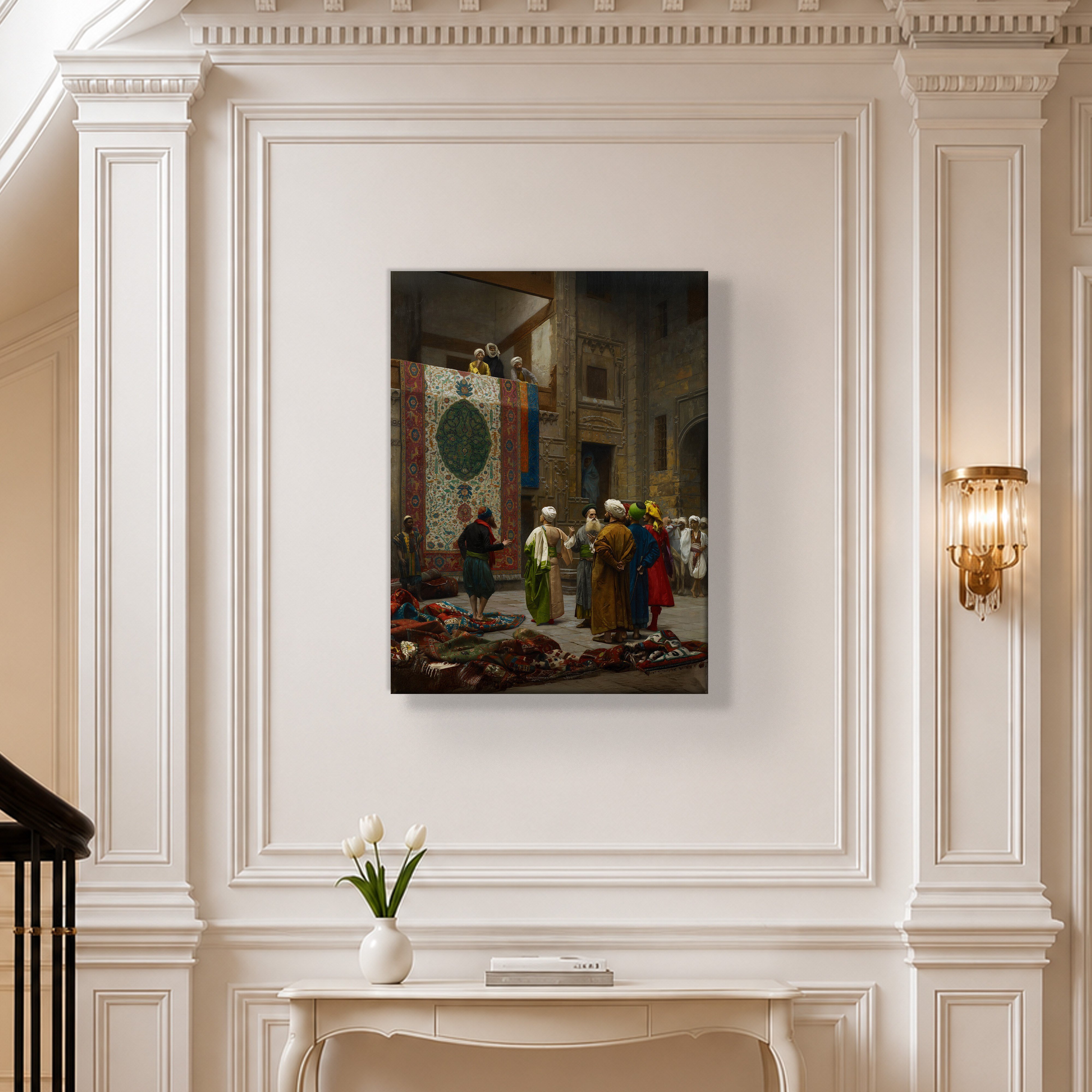 Halı Tüccarı Kanvas Tablo – Jean-Léon Gérôme Klasik Oryantalist Sanat Eseri