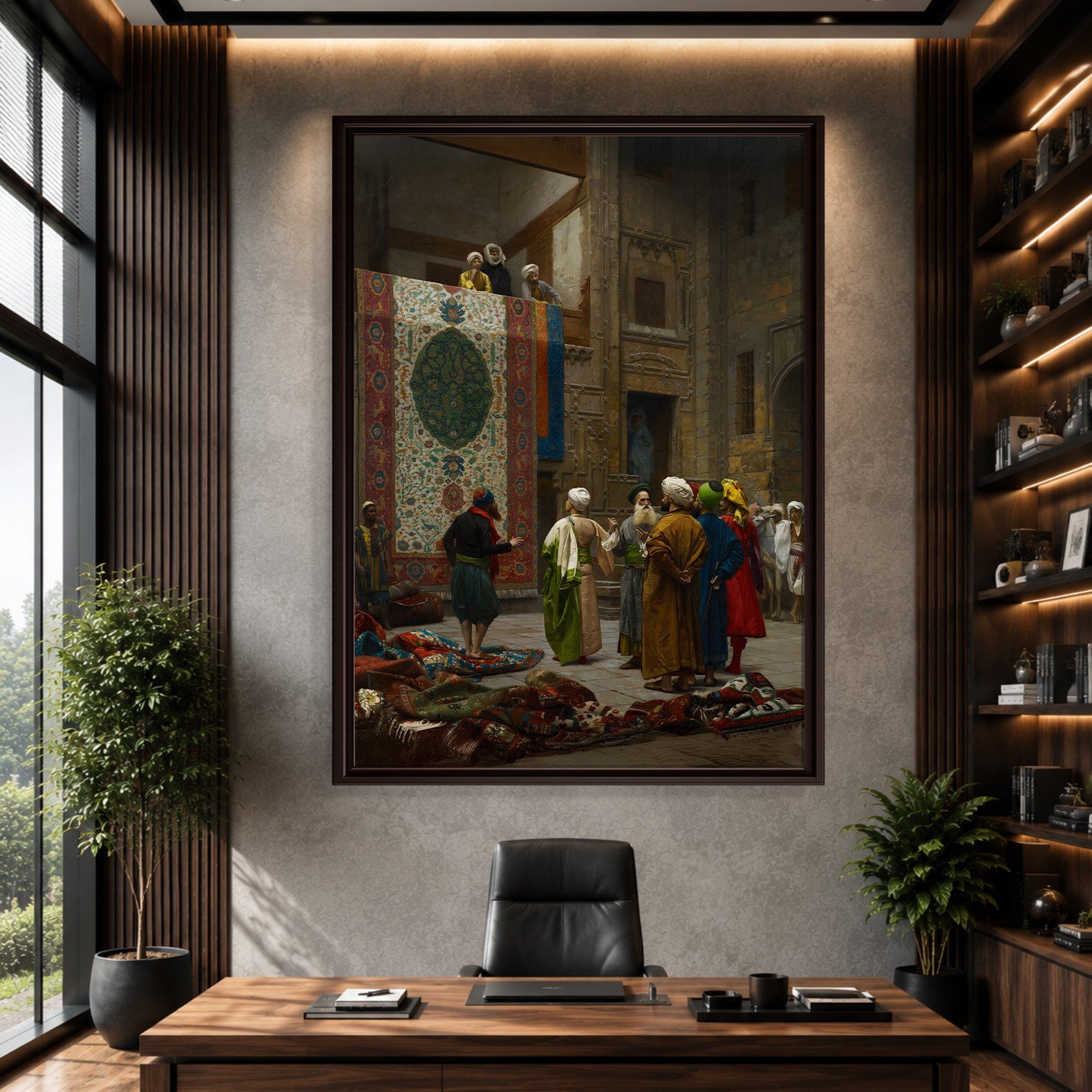 Halı Tüccarı Kanvas Tablo – Jean-Léon Gérôme Klasik Oryantalist Sanat Eseri