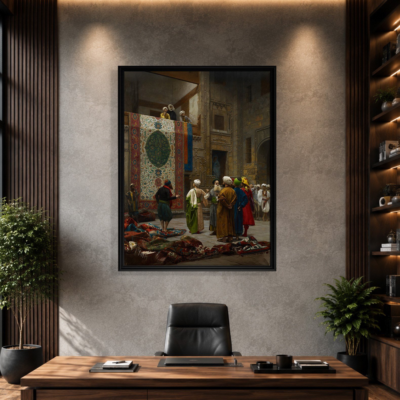 Halı Tüccarı Kanvas Tablo – Jean-Léon Gérôme Klasik Oryantalist Sanat Eseri