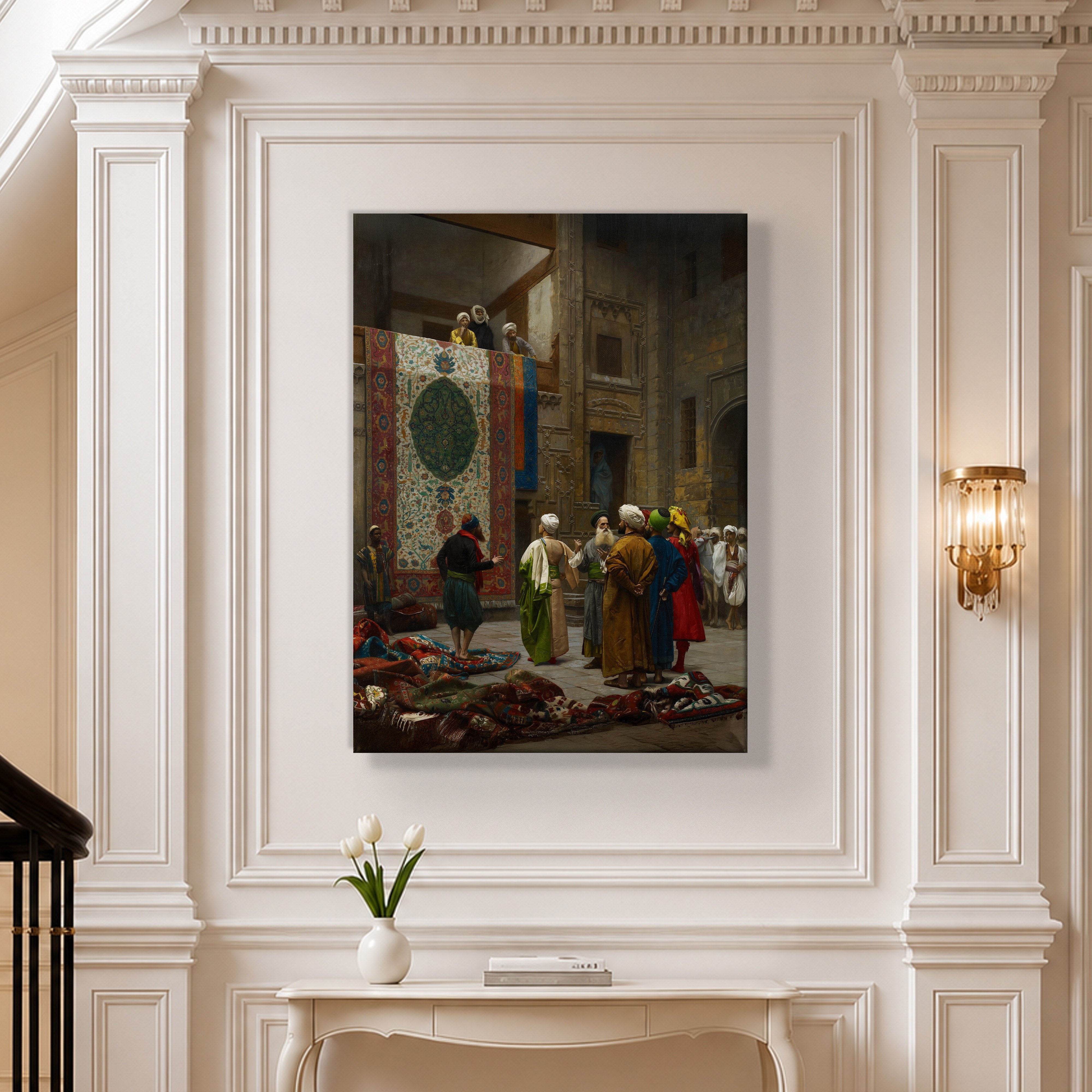 Halı Tüccarı Kanvas Tablo – Jean-Léon Gérôme Klasik Oryantalist Sanat Eseri