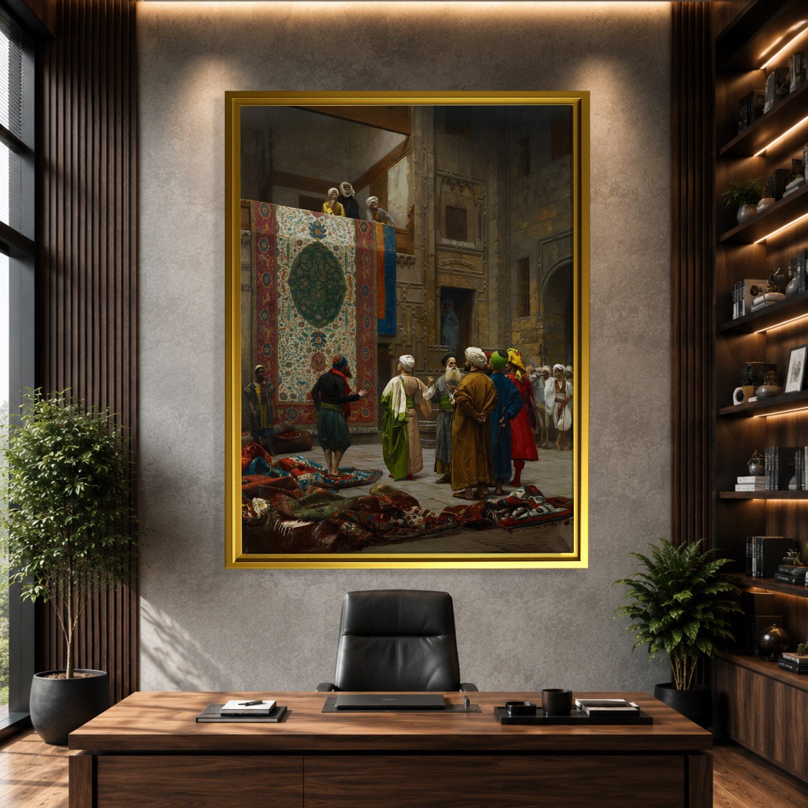 Halı Tüccarı Kanvas Tablo – Jean-Léon Gérôme Klasik Oryantalist Sanat Eseri
