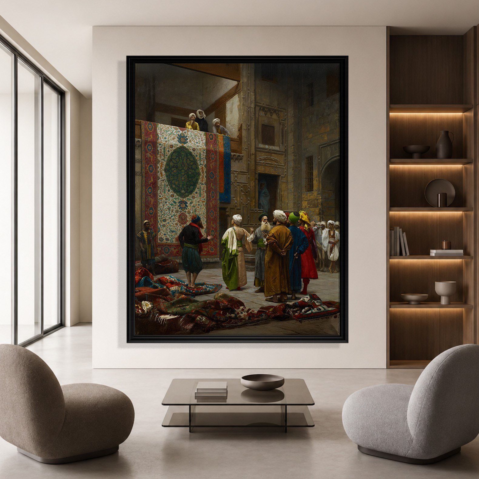 Halı Tüccarı Kanvas Tablo – Jean-Léon Gérôme Klasik Oryantalist Sanat Eseri