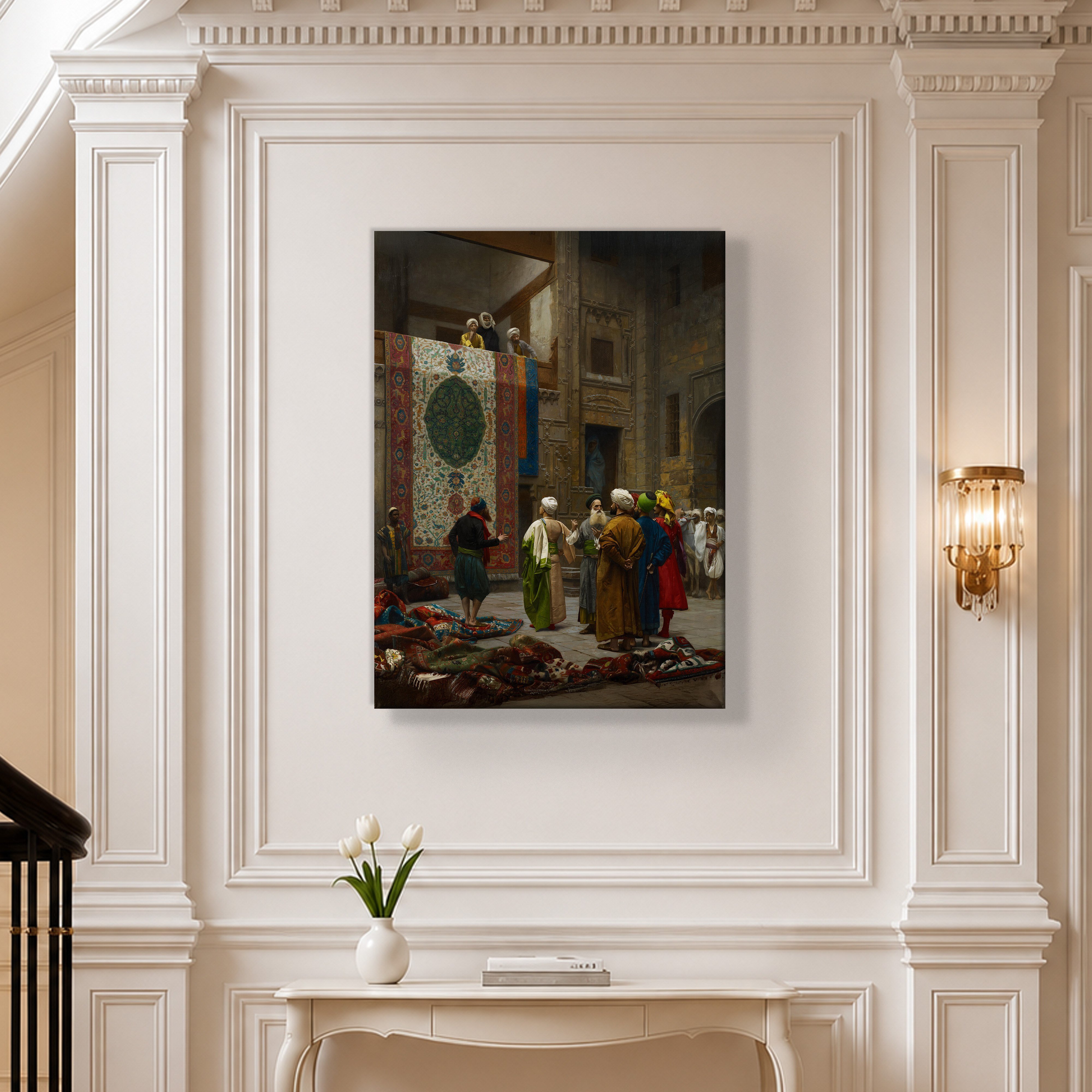 Halı Tüccarı Kanvas Tablo – Jean-Léon Gérôme Klasik Oryantalist Sanat Eseri