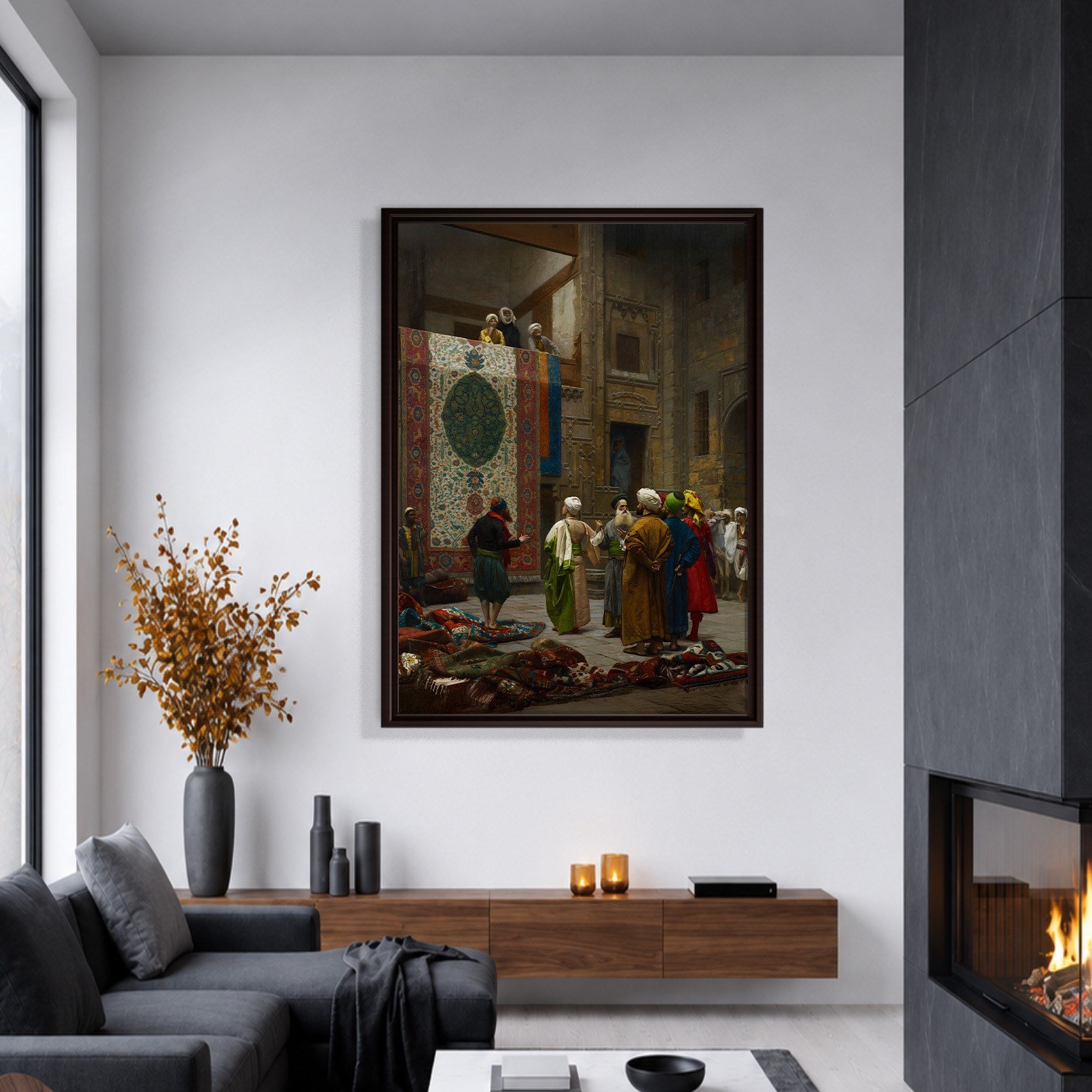 Halı Tüccarı Kanvas Tablo – Jean-Léon Gérôme Klasik Oryantalist Sanat Eseri