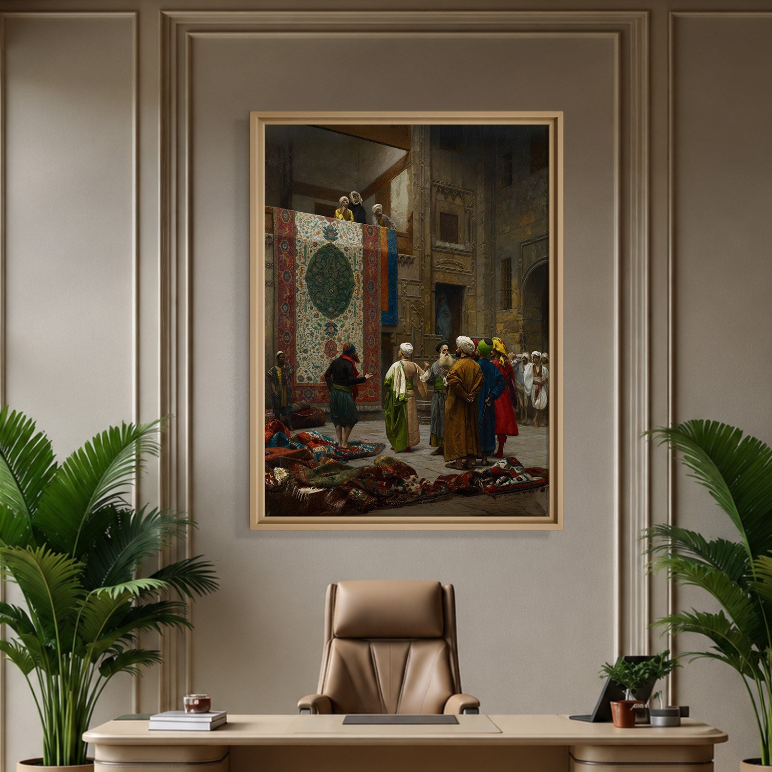 Halı Tüccarı Kanvas Tablo – Jean-Léon Gérôme Klasik Oryantalist Sanat Eseri