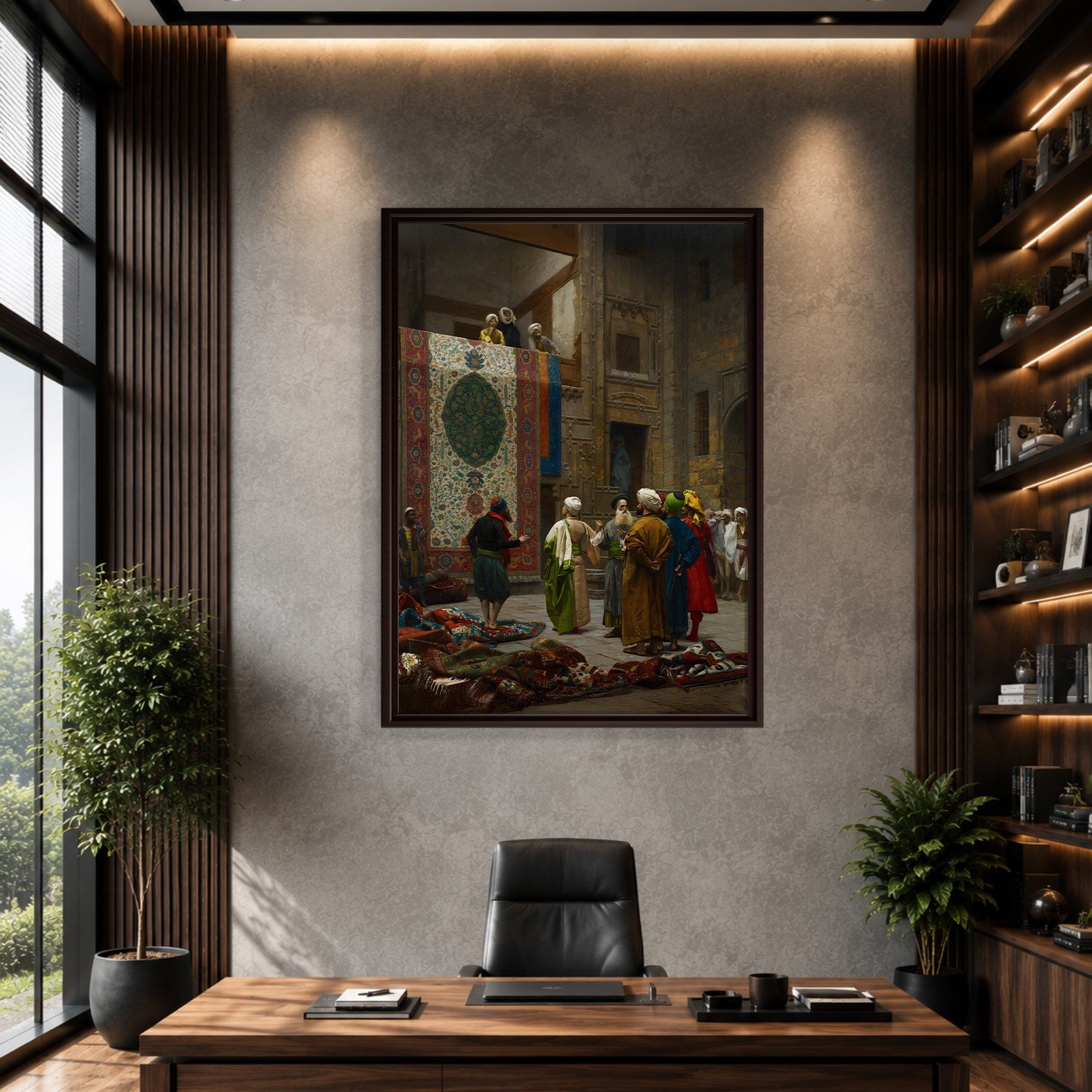 Halı Tüccarı Kanvas Tablo – Jean-Léon Gérôme Klasik Oryantalist Sanat Eseri