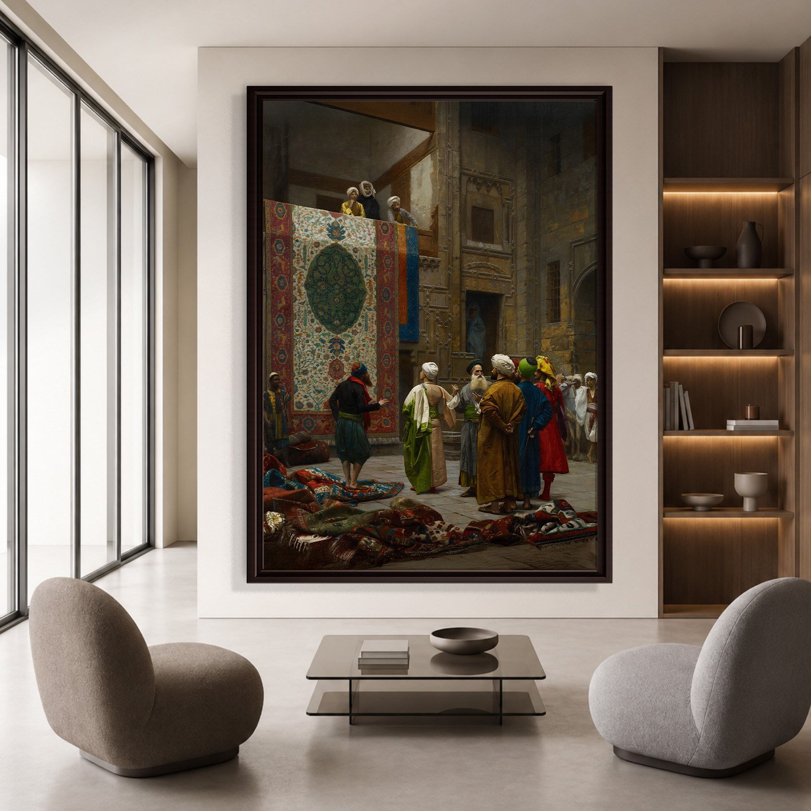 Halı Tüccarı Kanvas Tablo – Jean-Léon Gérôme Klasik Oryantalist Sanat Eseri