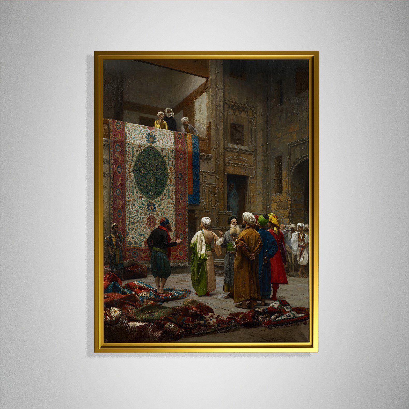 Halı Tüccarı Kanvas Tablo – Jean-Léon Gérôme Klasik Oryantalist Sanat Eseri
