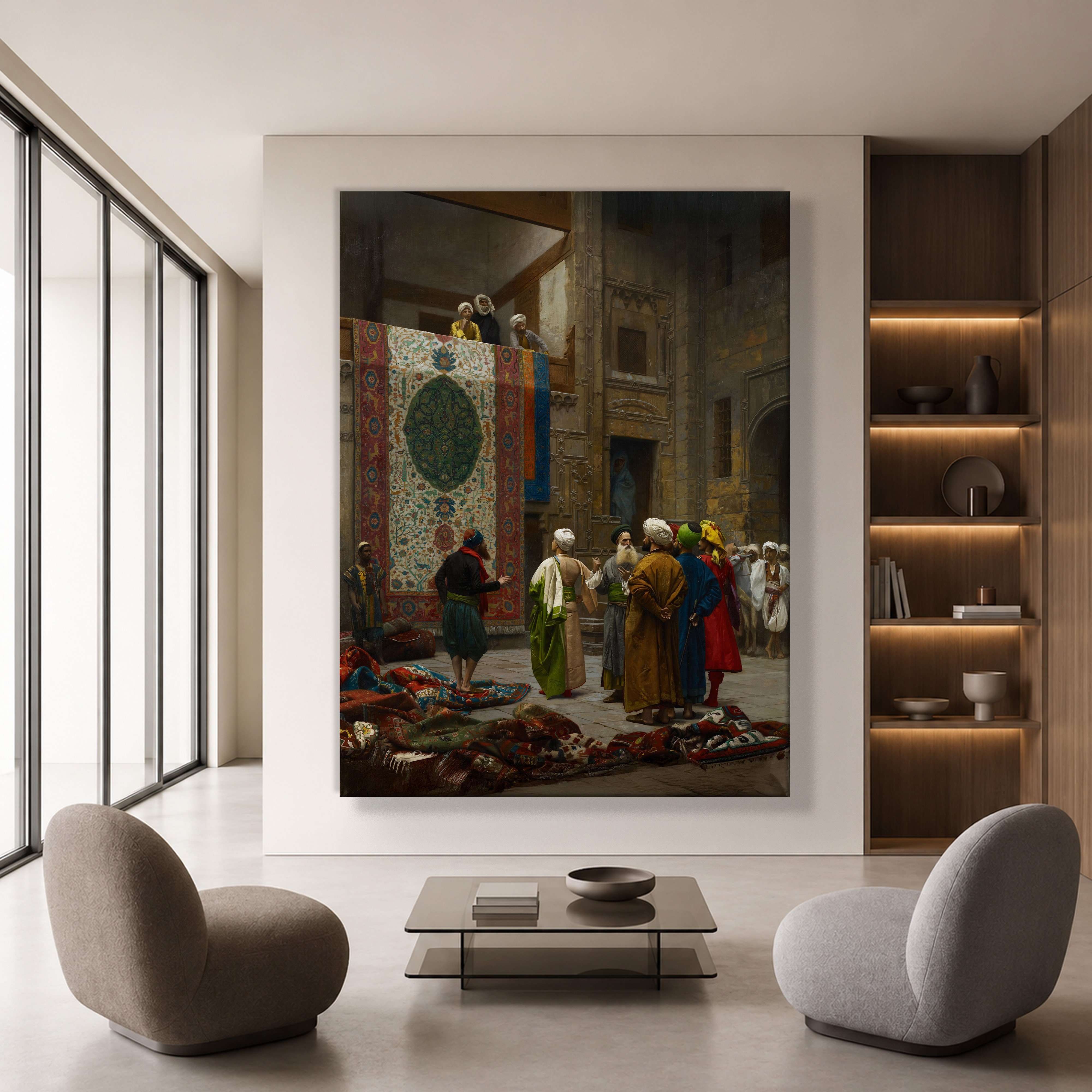 Halı Tüccarı Kanvas Tablo – Jean-Léon Gérôme Klasik Oryantalist Sanat Eseri