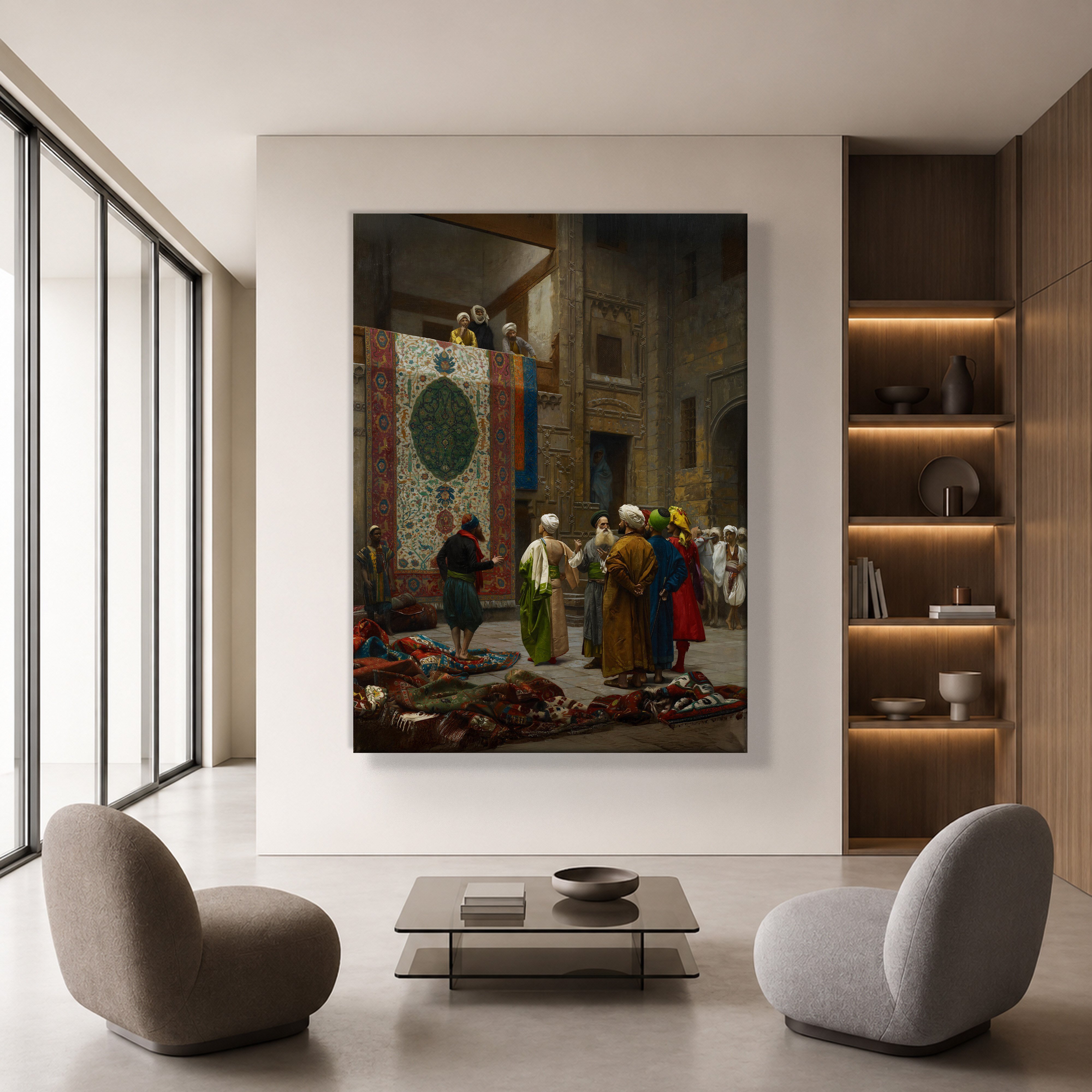 Halı Tüccarı Kanvas Tablo – Jean-Léon Gérôme Klasik Oryantalist Sanat Eseri