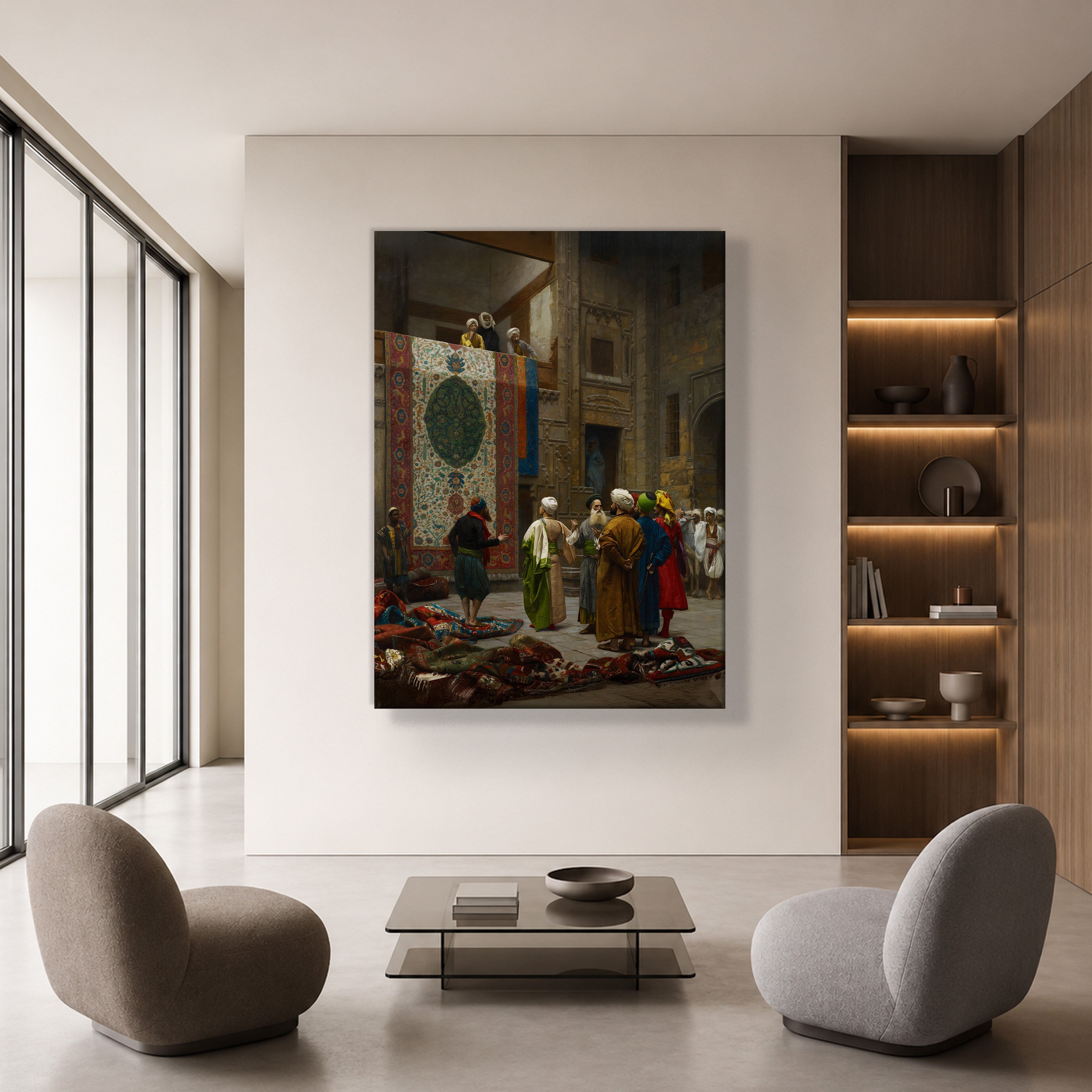 Halı Tüccarı Kanvas Tablo – Jean-Léon Gérôme Klasik Oryantalist Sanat Eseri