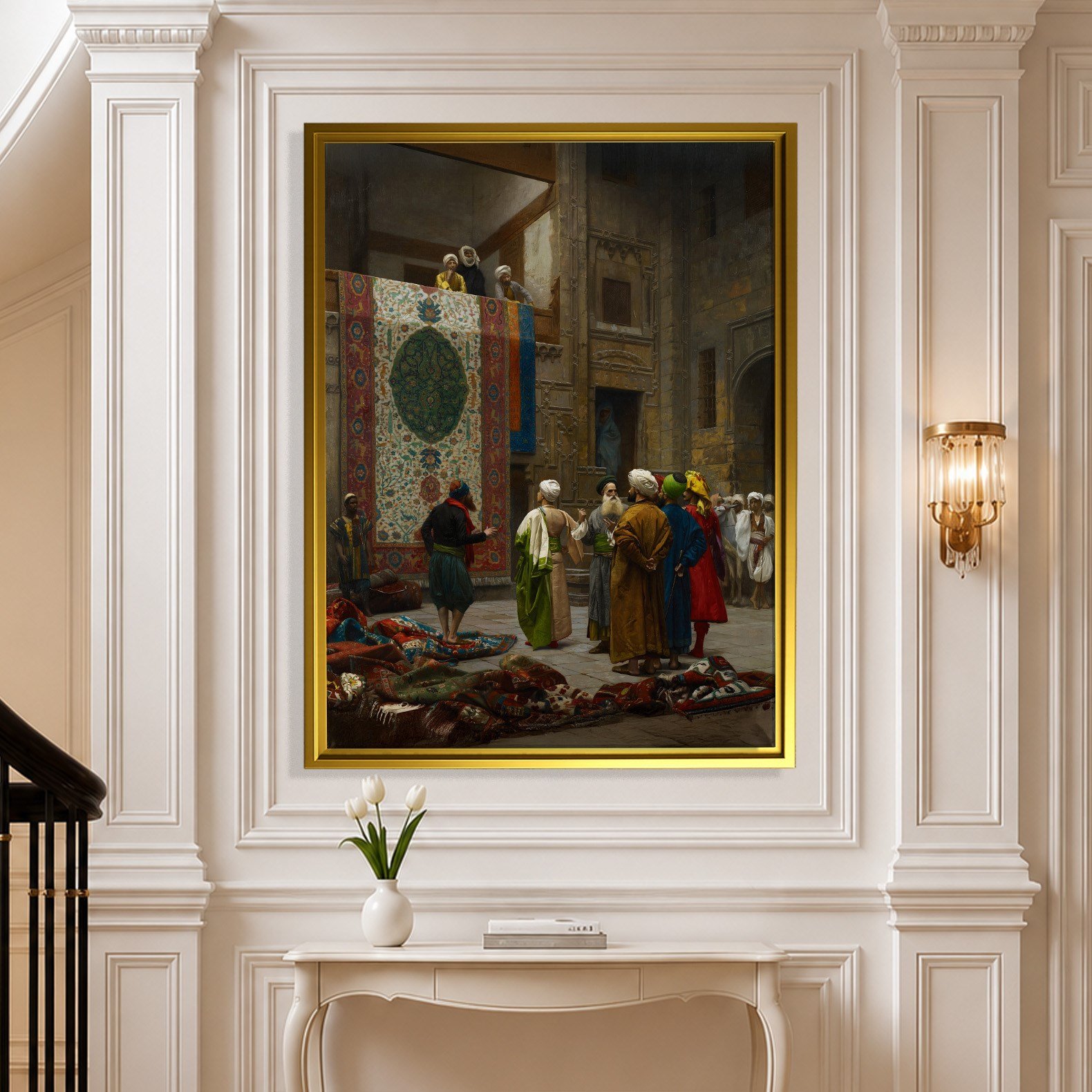 Halı Tüccarı Kanvas Tablo – Jean-Léon Gérôme Klasik Oryantalist Sanat Eseri