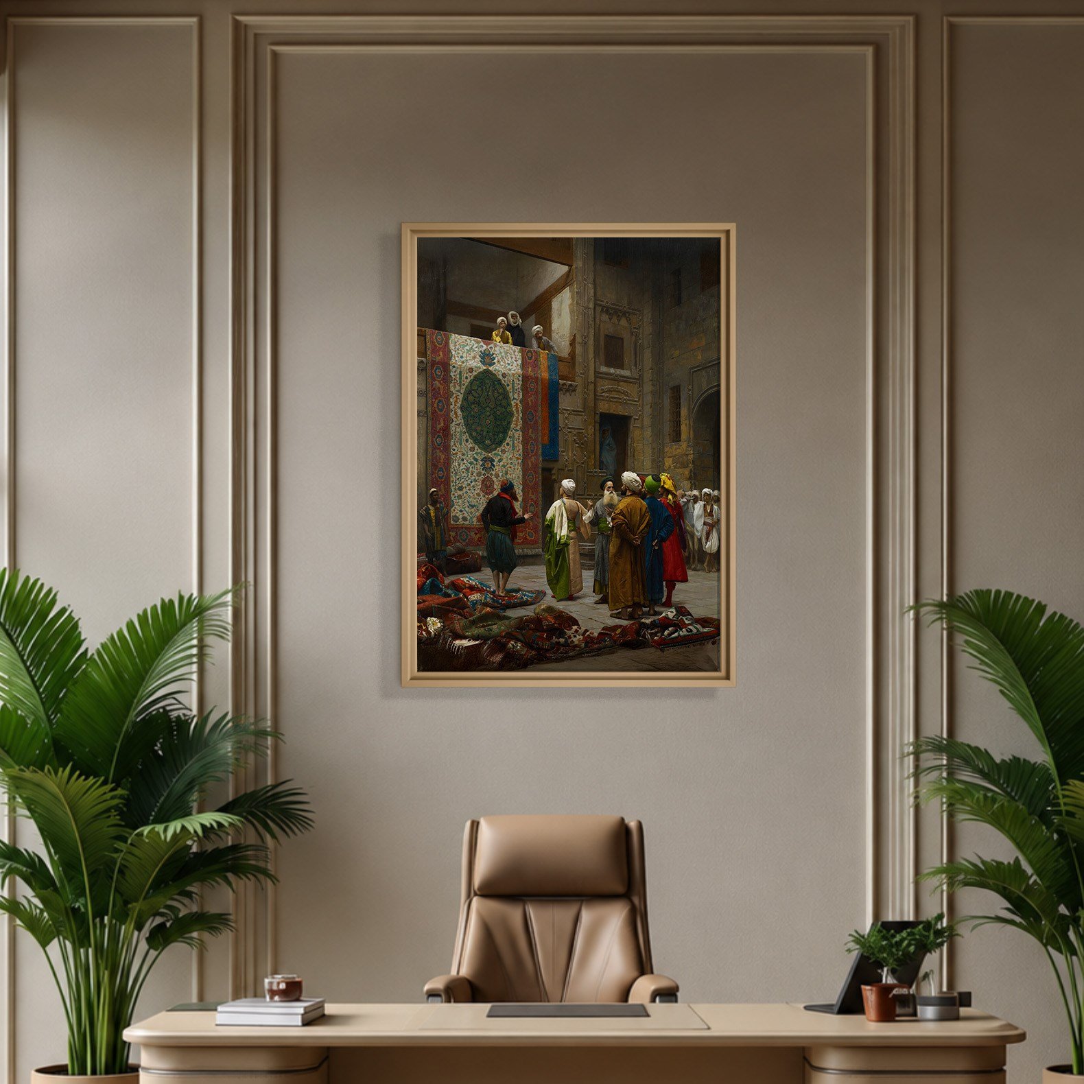 Halı Tüccarı Kanvas Tablo – Jean-Léon Gérôme Klasik Oryantalist Sanat Eseri