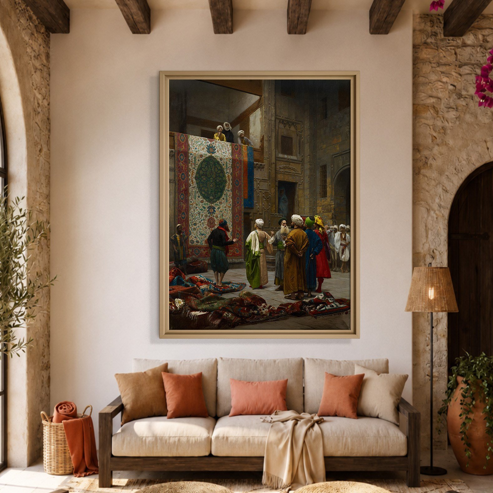 Halı Tüccarı Kanvas Tablo – Jean-Léon Gérôme Klasik Oryantalist Sanat Eseri
