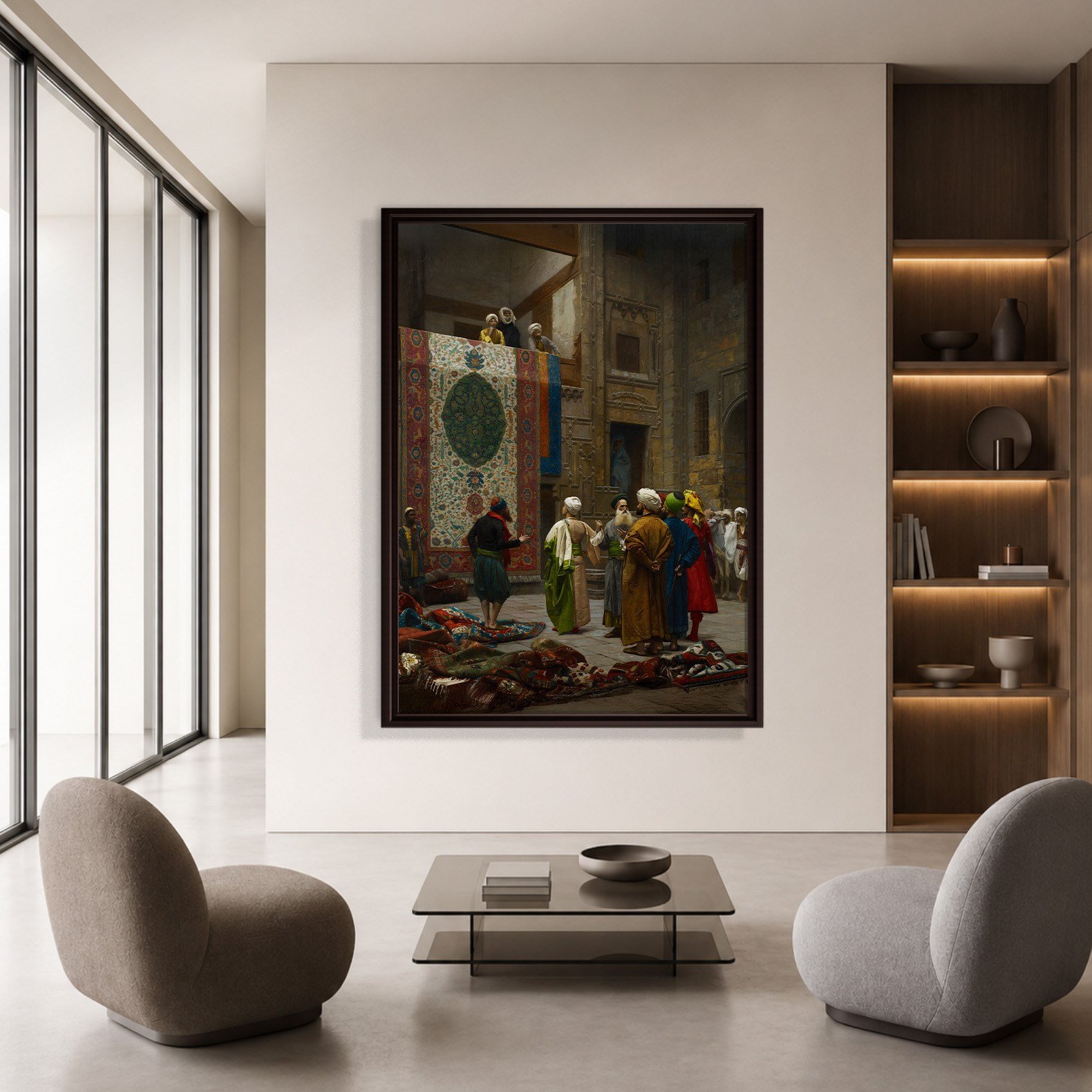 Halı Tüccarı Kanvas Tablo – Jean-Léon Gérôme Klasik Oryantalist Sanat Eseri