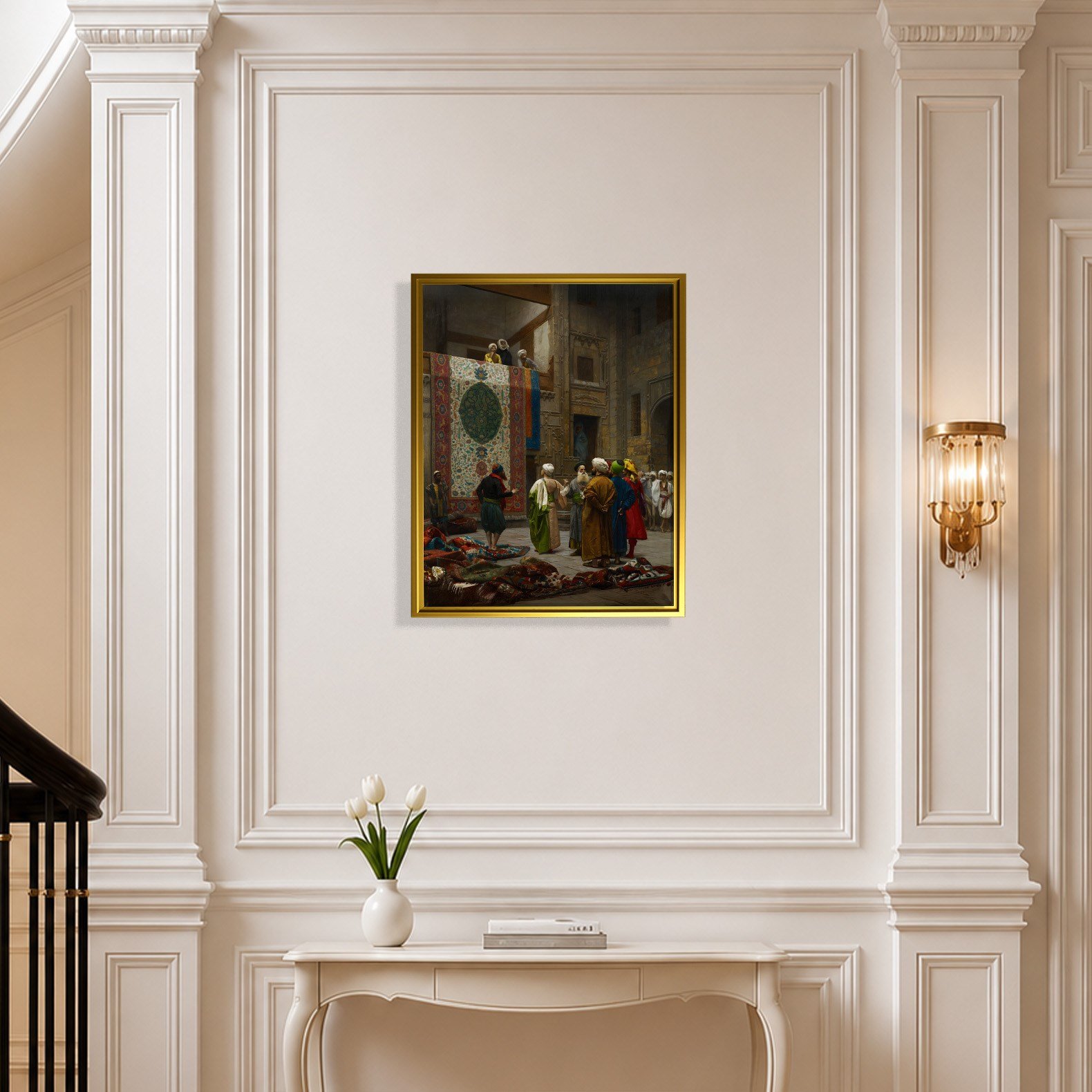 Halı Tüccarı Kanvas Tablo – Jean-Léon Gérôme Klasik Oryantalist Sanat Eseri