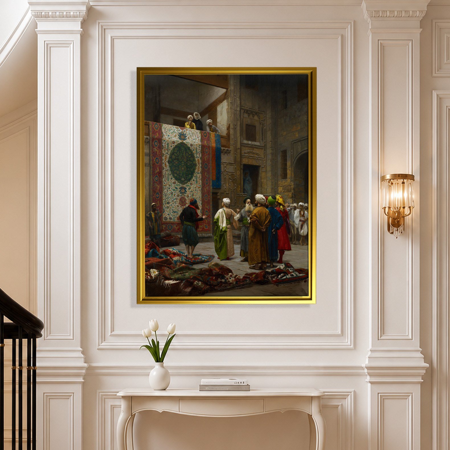 Halı Tüccarı Kanvas Tablo – Jean-Léon Gérôme Klasik Oryantalist Sanat Eseri