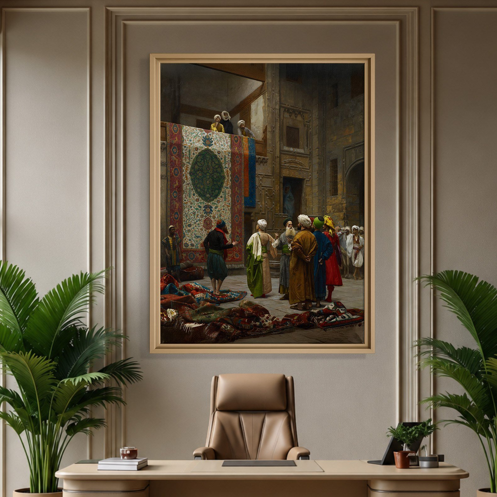 Halı Tüccarı Kanvas Tablo – Jean-Léon Gérôme Klasik Oryantalist Sanat Eseri