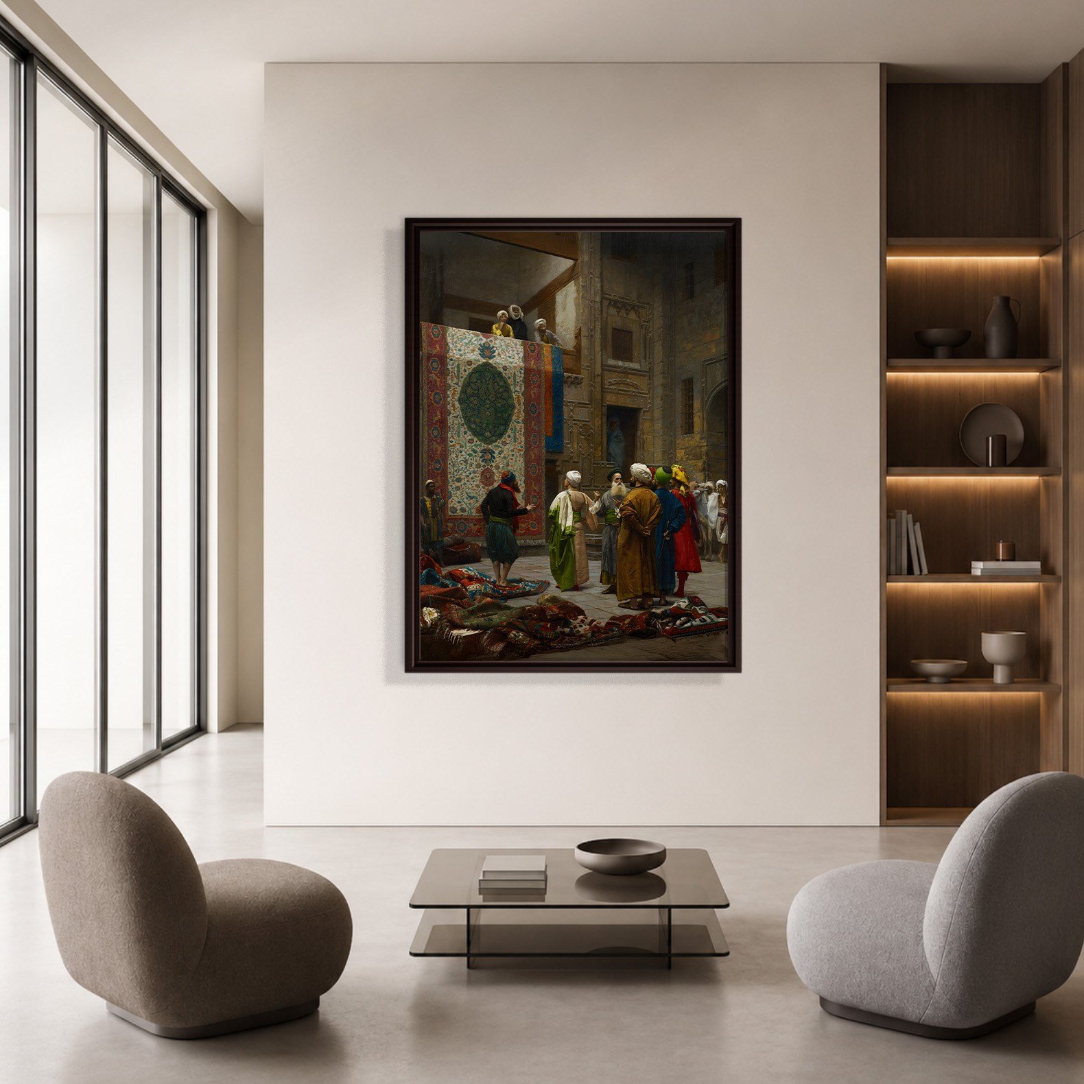 Halı Tüccarı Kanvas Tablo – Jean-Léon Gérôme Klasik Oryantalist Sanat Eseri
