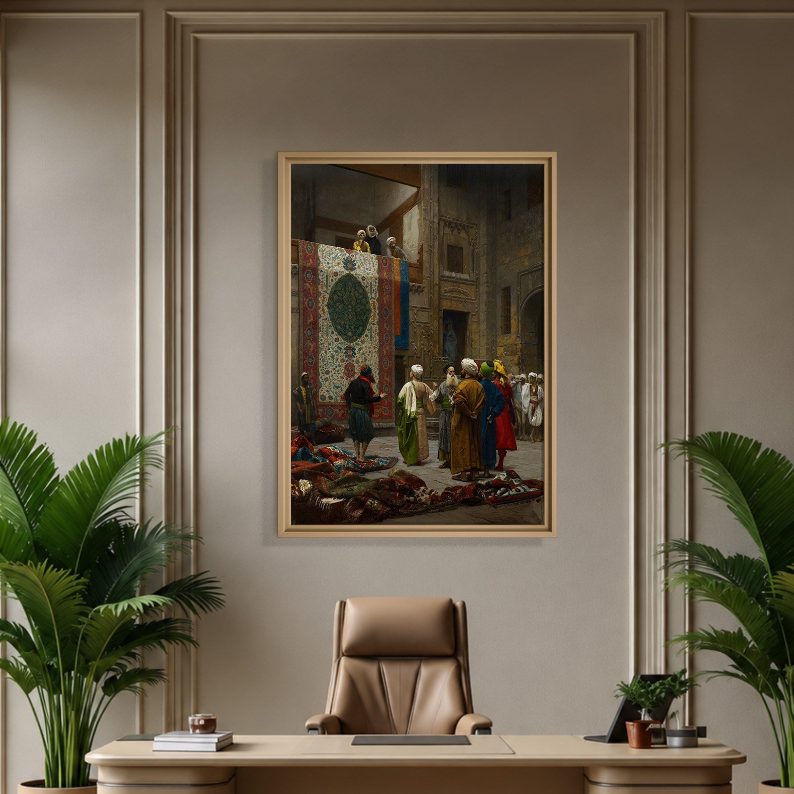 Halı Tüccarı Kanvas Tablo – Jean-Léon Gérôme Klasik Oryantalist Sanat Eseri