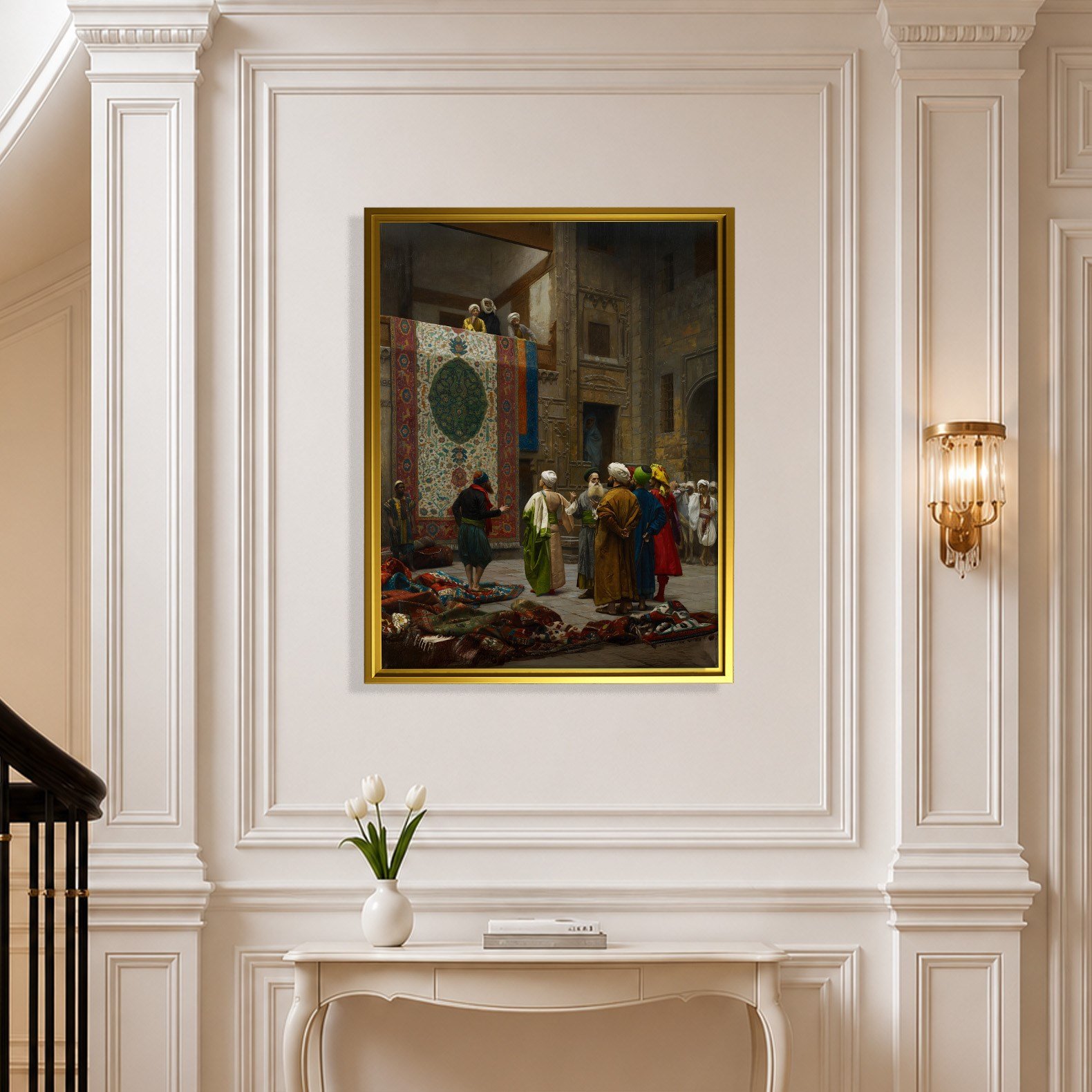 Halı Tüccarı Kanvas Tablo – Jean-Léon Gérôme Klasik Oryantalist Sanat Eseri
