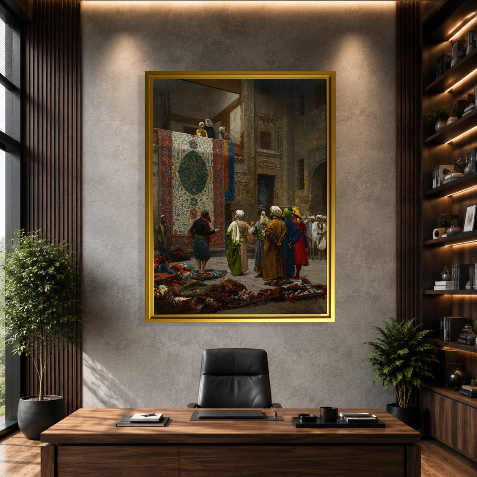 Halı Tüccarı Kanvas Tablo – Jean-Léon Gérôme Klasik Oryantalist Sanat Eseri
