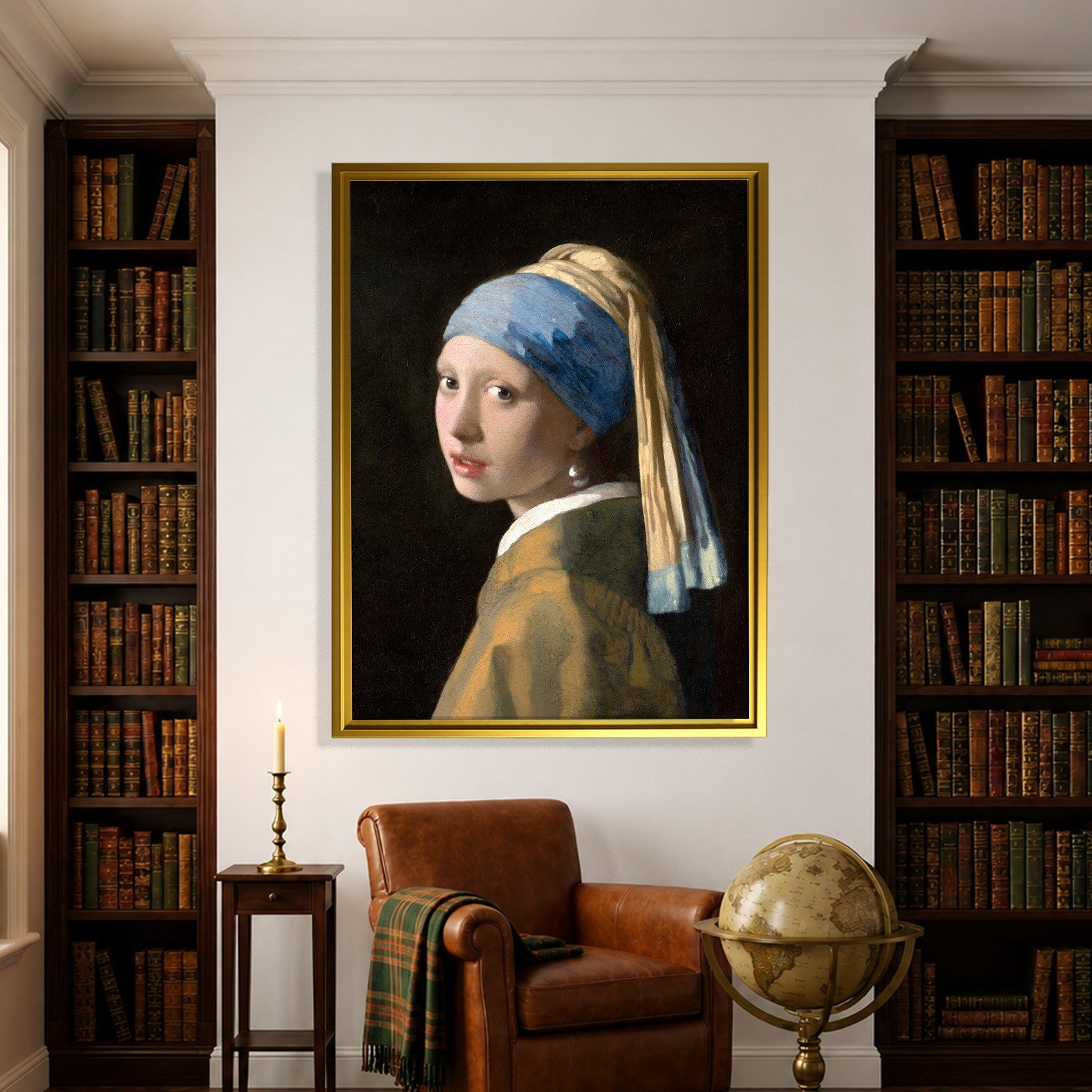 İnci Küpeli Kız Kanvas Tablo – Johannes Vermeer Girl with a Pearl Earring Klasik Sanat Eseri