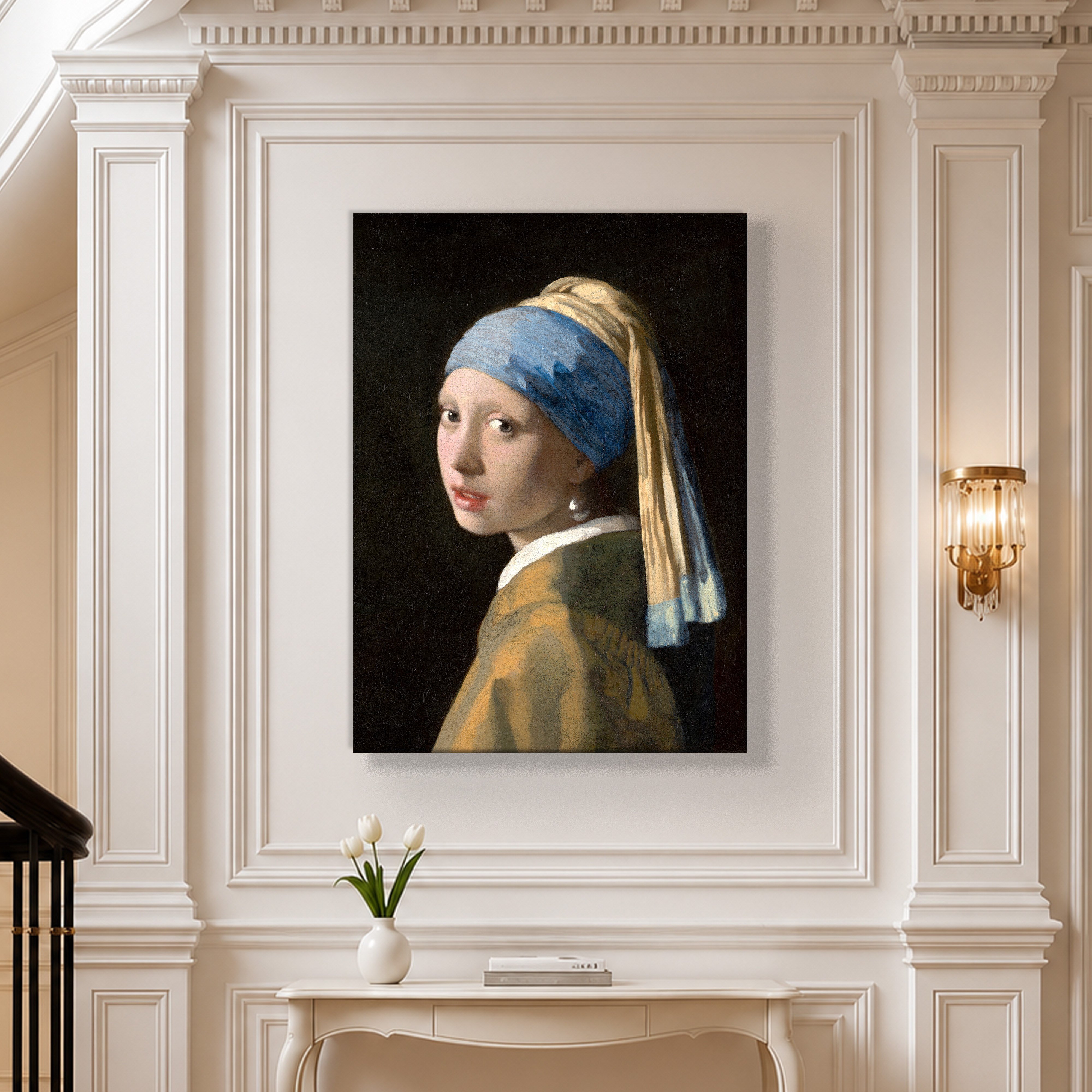 İnci Küpeli Kız Kanvas Tablo – Johannes Vermeer Girl with a Pearl Earring Klasik Sanat Eseri