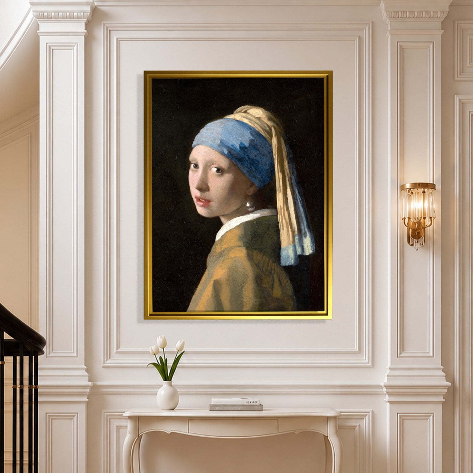 İnci Küpeli Kız Kanvas Tablo – Johannes Vermeer Girl with a Pearl Earring Klasik Sanat Eseri