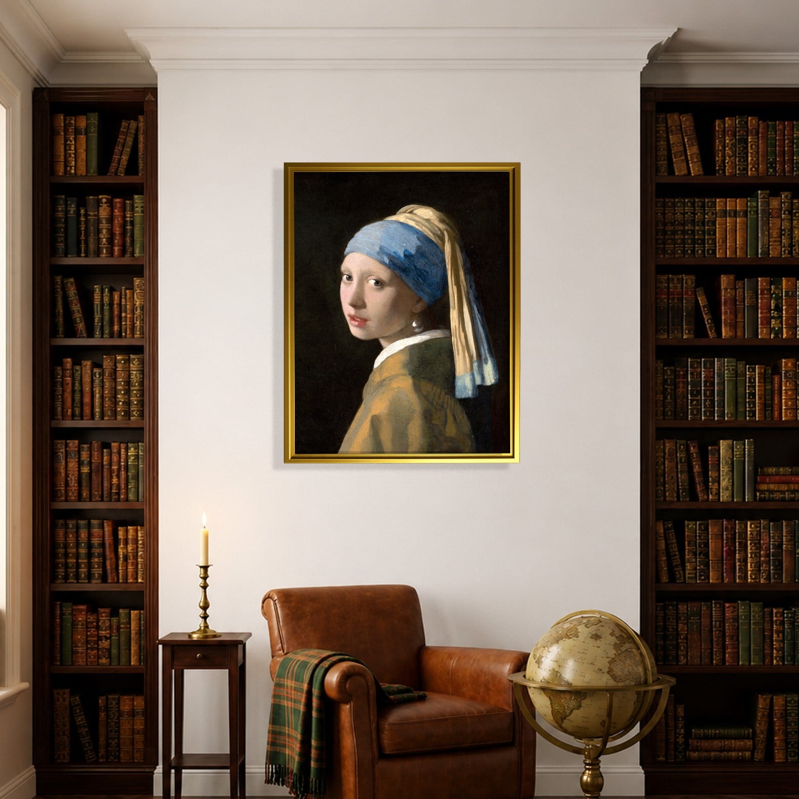 İnci Küpeli Kız Kanvas Tablo – Johannes Vermeer Girl with a Pearl Earring Klasik Sanat Eseri
