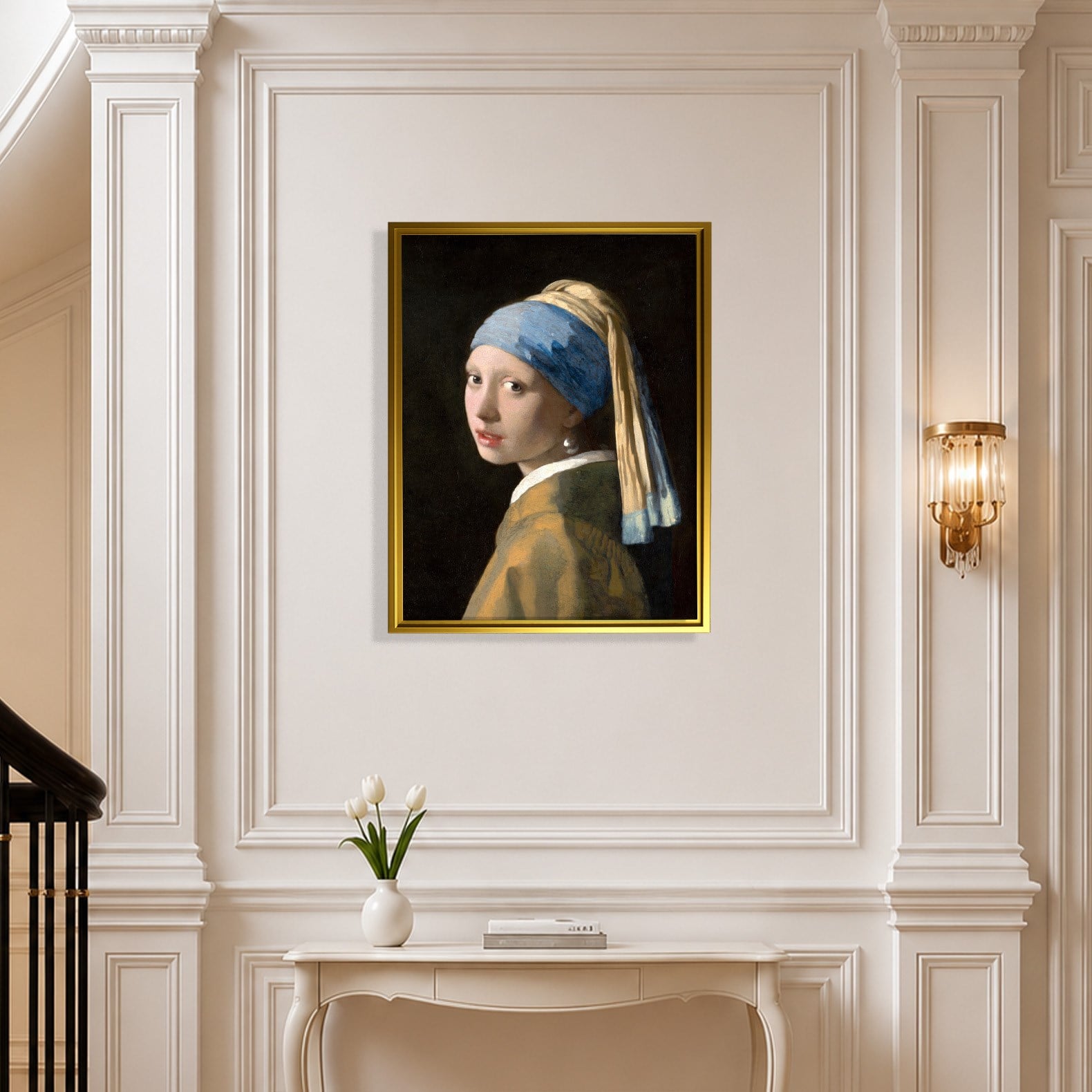 İnci Küpeli Kız Kanvas Tablo – Johannes Vermeer Girl with a Pearl Earring Klasik Sanat Eseri