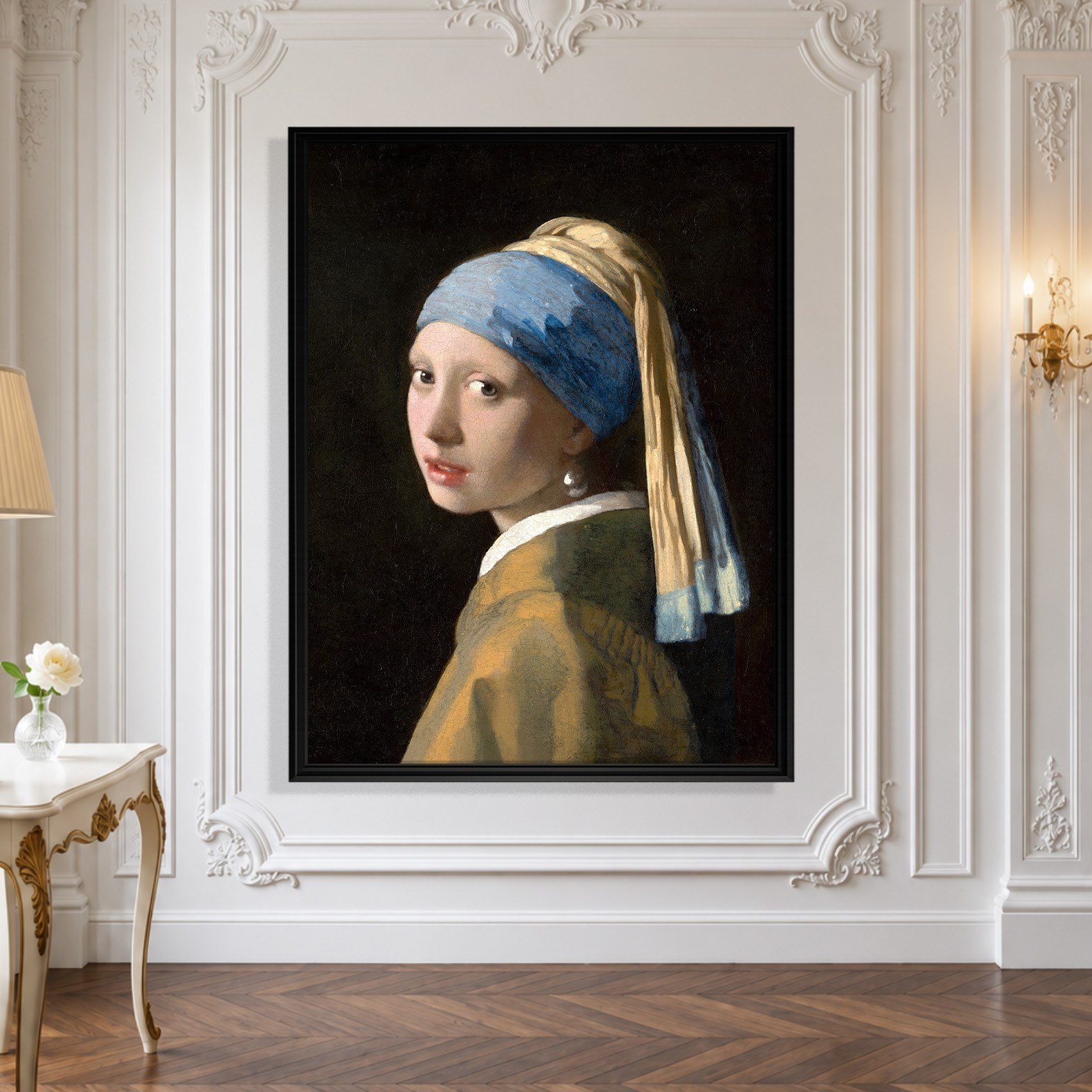 İnci Küpeli Kız Kanvas Tablo – Johannes Vermeer Girl with a Pearl Earring Klasik Sanat Eseri