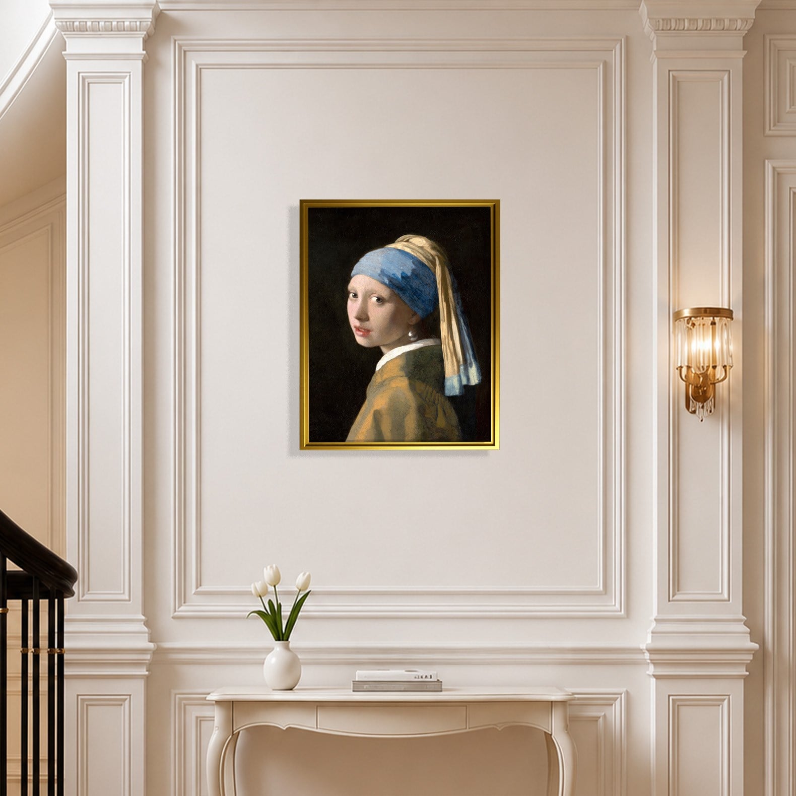 İnci Küpeli Kız Kanvas Tablo – Johannes Vermeer Girl with a Pearl Earring Klasik Sanat Eseri