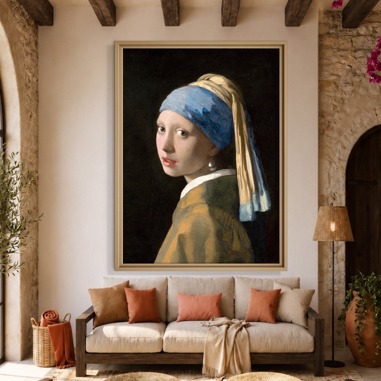 İnci Küpeli Kız Kanvas Tablo – Johannes Vermeer Girl with a Pearl Earring Klasik Sanat Eseri