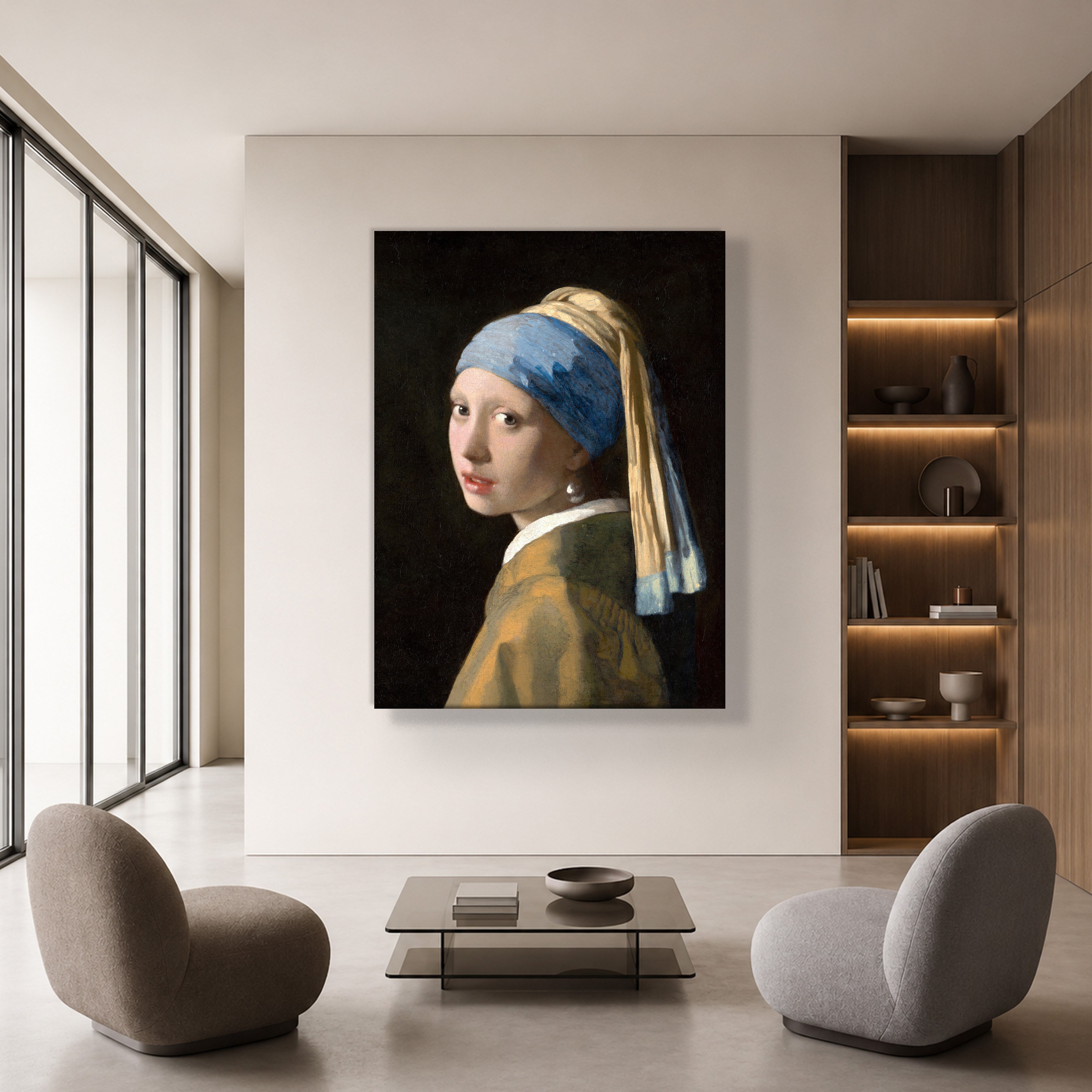 İnci Küpeli Kız Kanvas Tablo – Johannes Vermeer Girl with a Pearl Earring Klasik Sanat Eseri