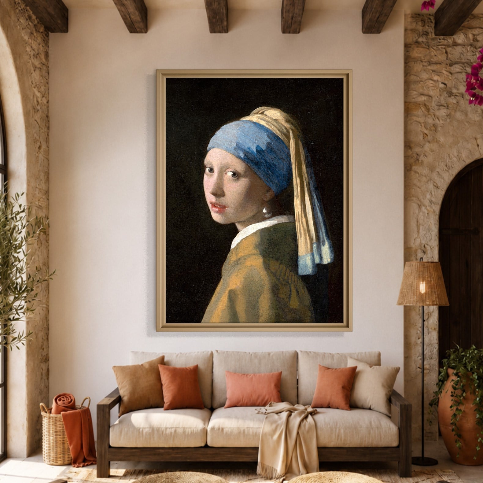 İnci Küpeli Kız Kanvas Tablo – Johannes Vermeer Girl with a Pearl Earring Klasik Sanat Eseri