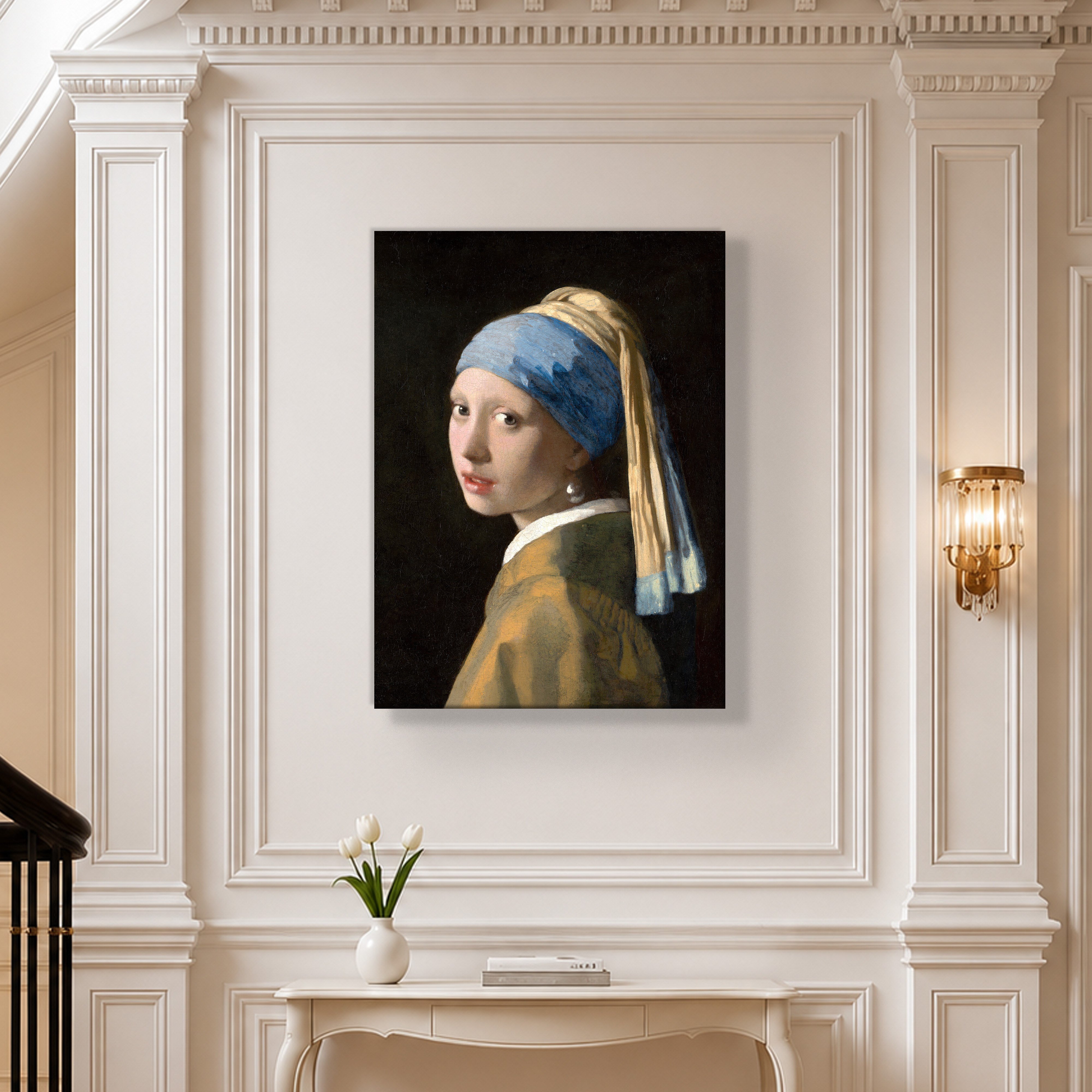 İnci Küpeli Kız Kanvas Tablo – Johannes Vermeer Girl with a Pearl Earring Klasik Sanat Eseri