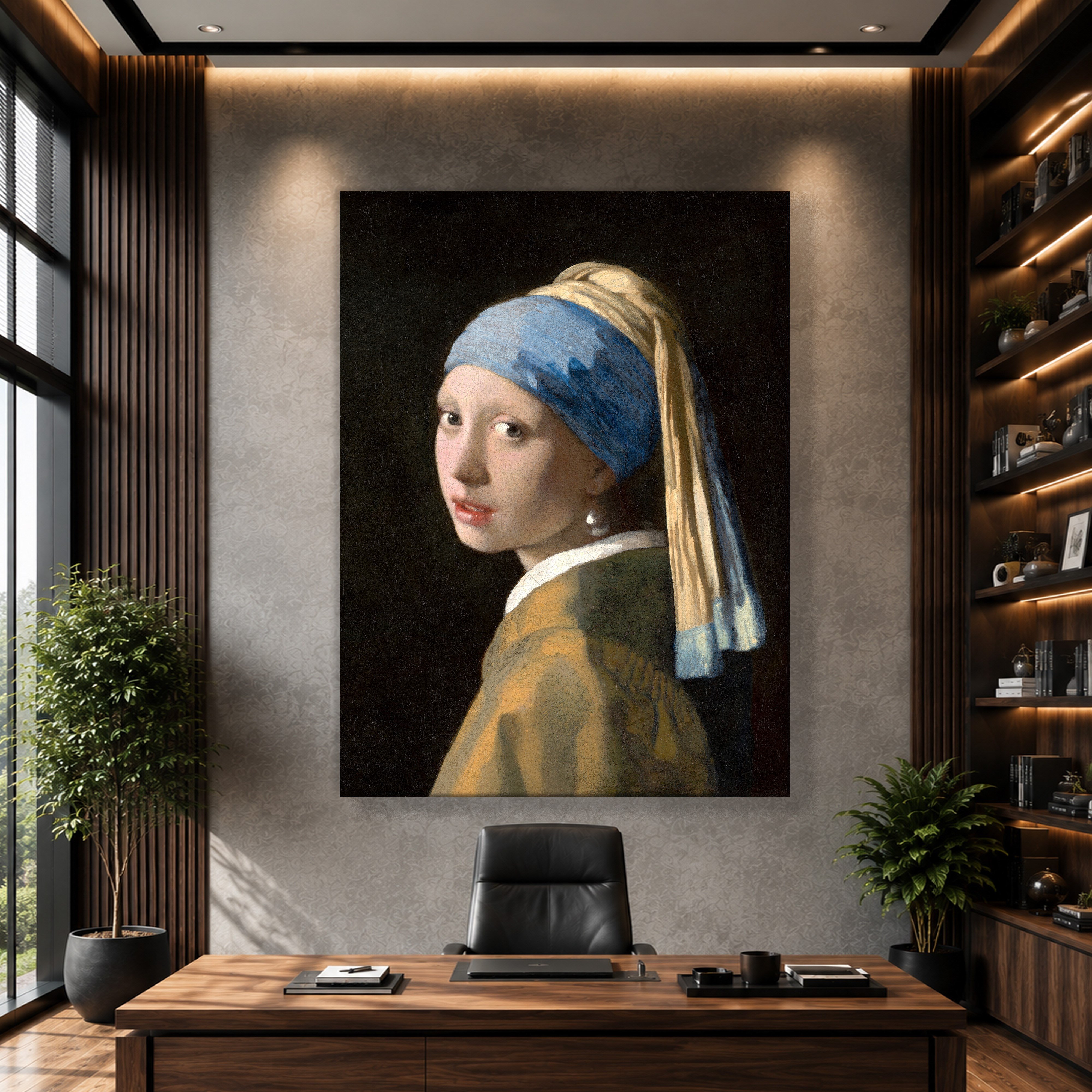 İnci Küpeli Kız Kanvas Tablo – Johannes Vermeer Girl with a Pearl Earring Klasik Sanat Eseri