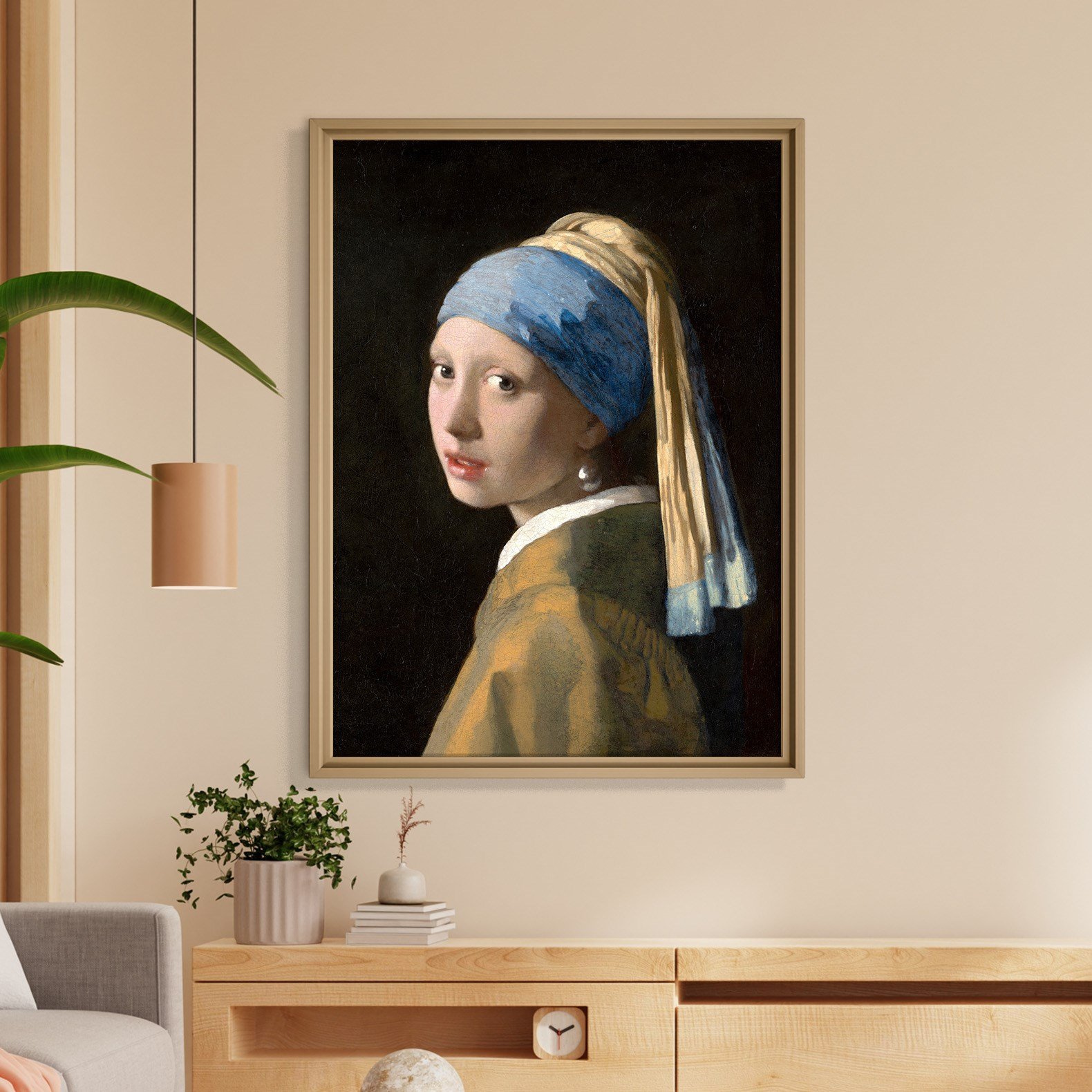 İnci Küpeli Kız Kanvas Tablo – Johannes Vermeer Girl with a Pearl Earring Klasik Sanat Eseri