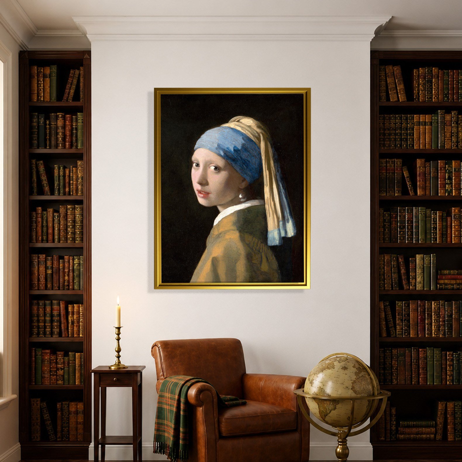 İnci Küpeli Kız Kanvas Tablo – Johannes Vermeer Girl with a Pearl Earring Klasik Sanat Eseri