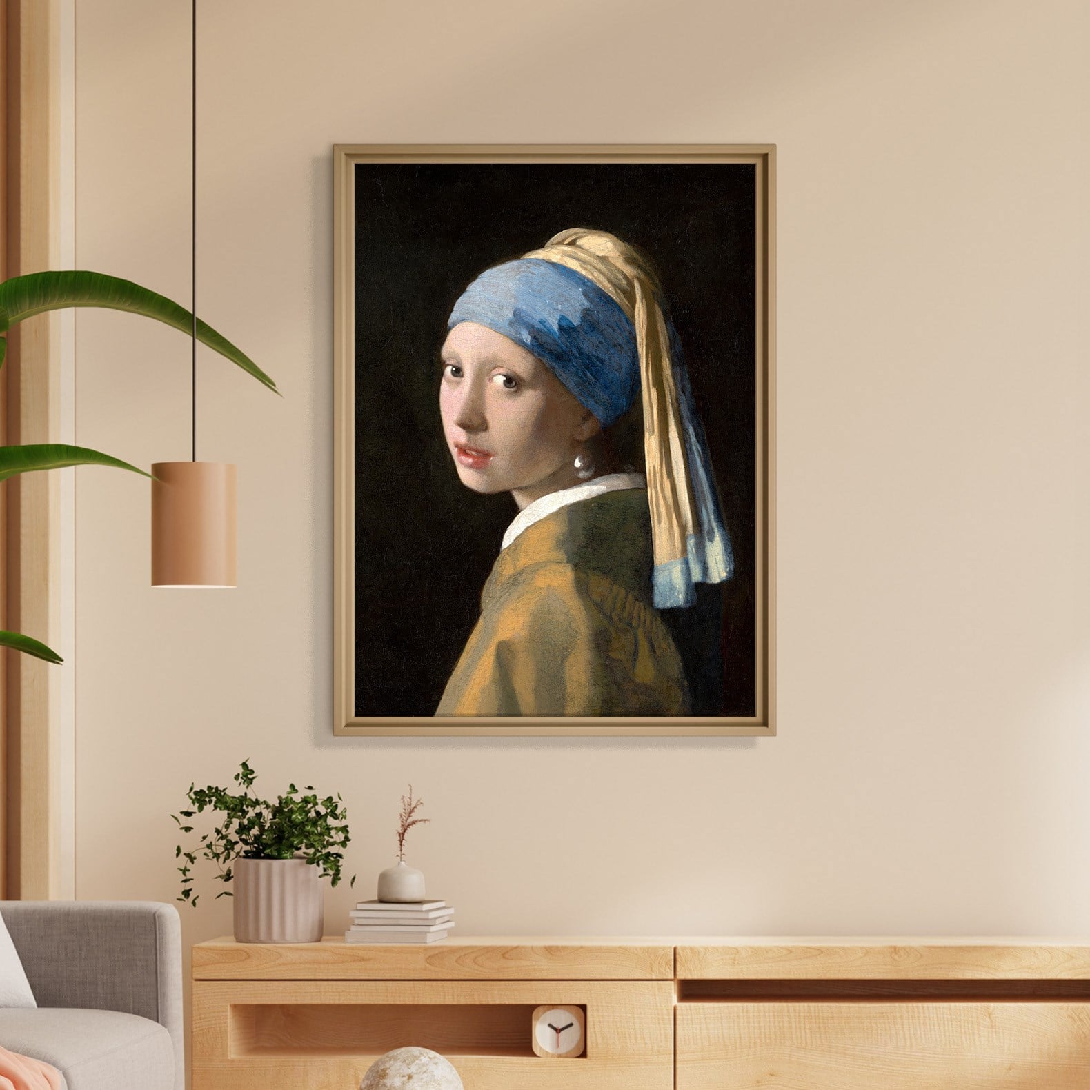 İnci Küpeli Kız Kanvas Tablo – Johannes Vermeer Girl with a Pearl Earring Klasik Sanat Eseri