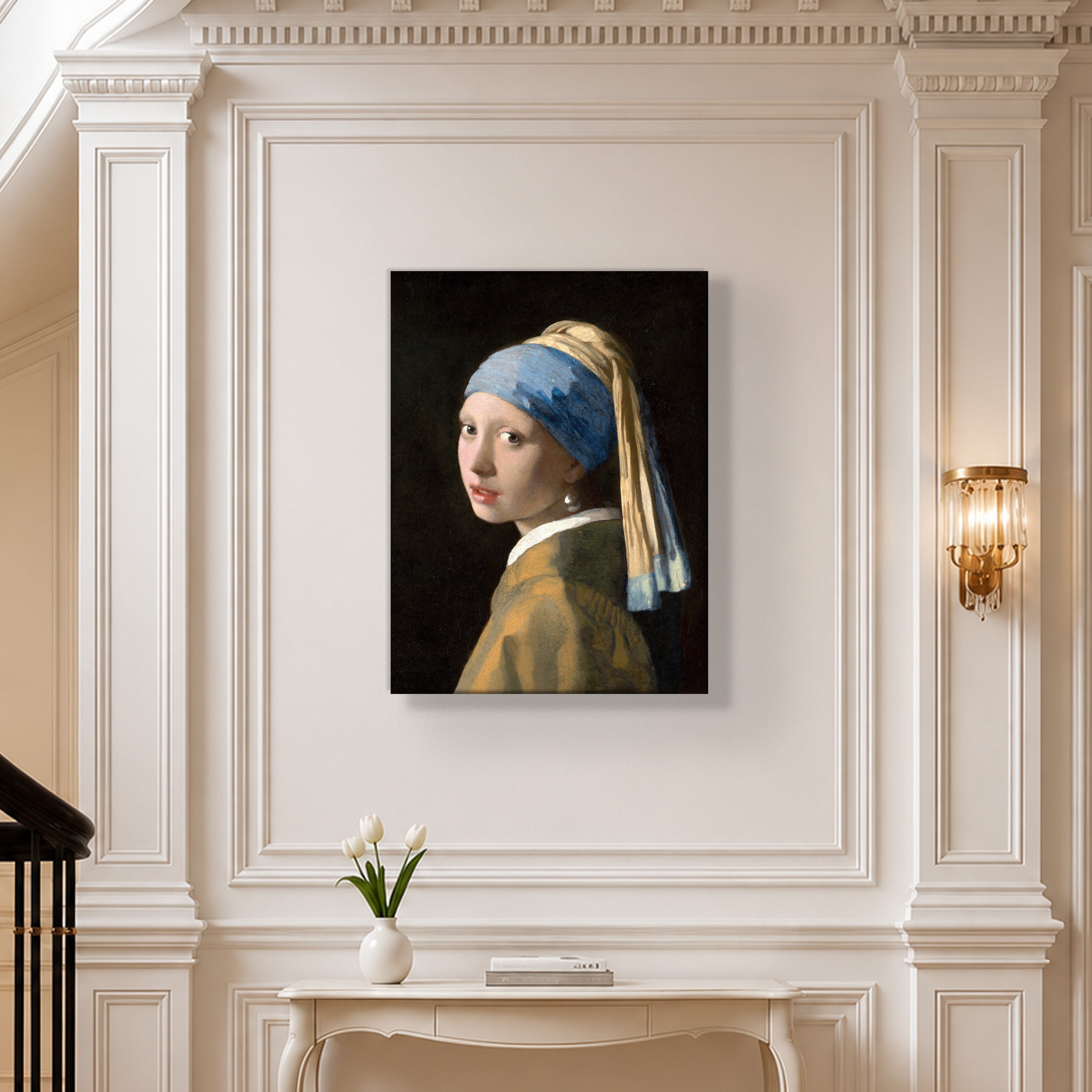 İnci Küpeli Kız Kanvas Tablo – Johannes Vermeer Girl with a Pearl Earring Klasik Sanat Eseri