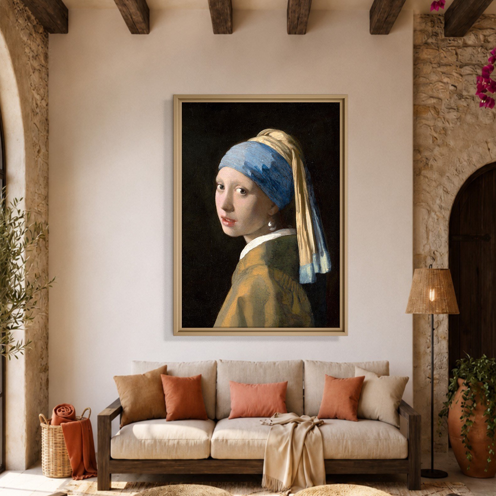 İnci Küpeli Kız Kanvas Tablo – Johannes Vermeer Girl with a Pearl Earring Klasik Sanat Eseri