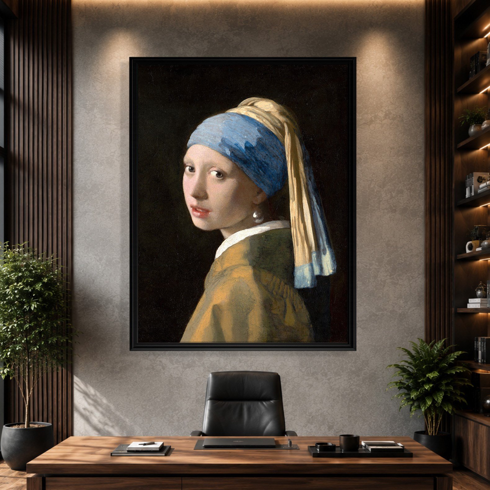 İnci Küpeli Kız Kanvas Tablo – Johannes Vermeer Girl with a Pearl Earring Klasik Sanat Eseri