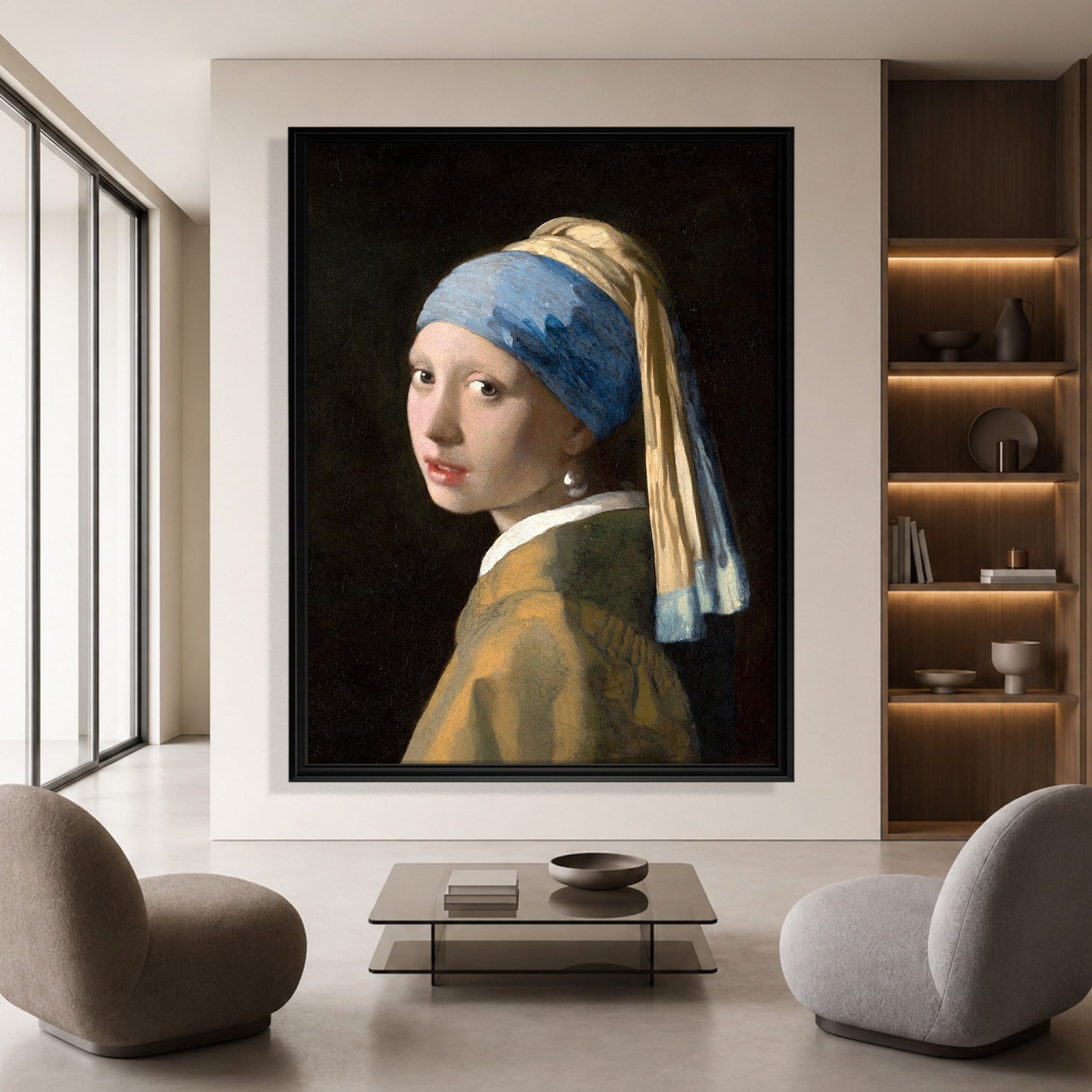 İnci Küpeli Kız Kanvas Tablo – Johannes Vermeer Girl with a Pearl Earring Klasik Sanat Eseri