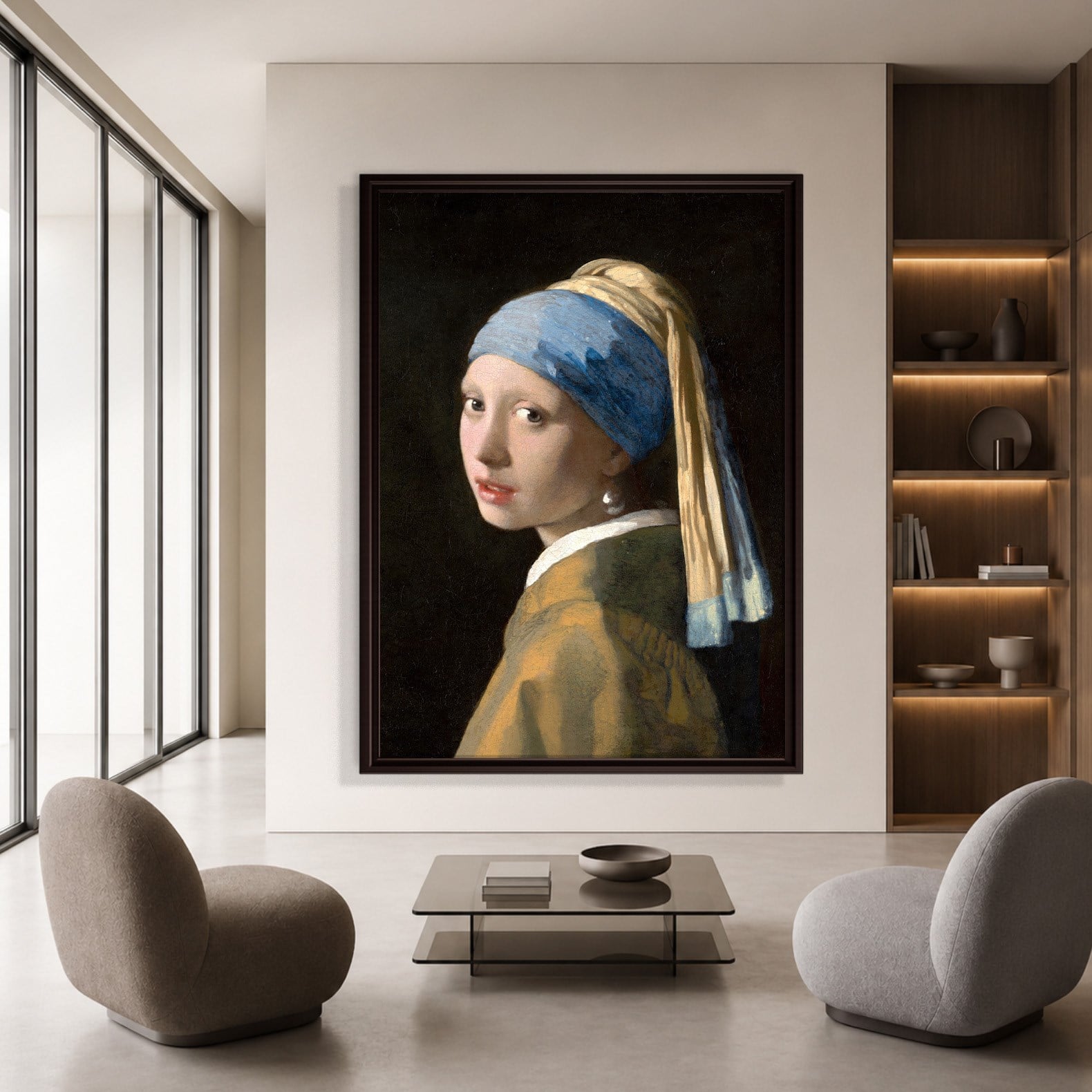 İnci Küpeli Kız Kanvas Tablo – Johannes Vermeer Girl with a Pearl Earring Klasik Sanat Eseri