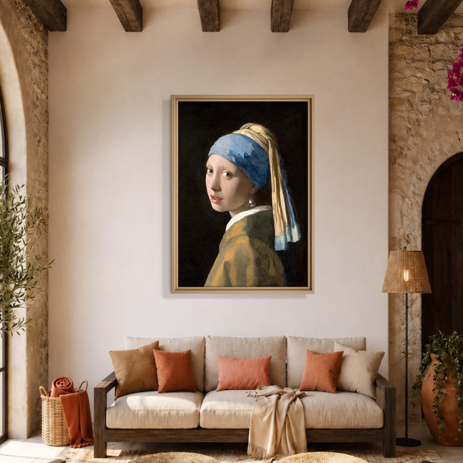İnci Küpeli Kız Kanvas Tablo – Johannes Vermeer Girl with a Pearl Earring Klasik Sanat Eseri