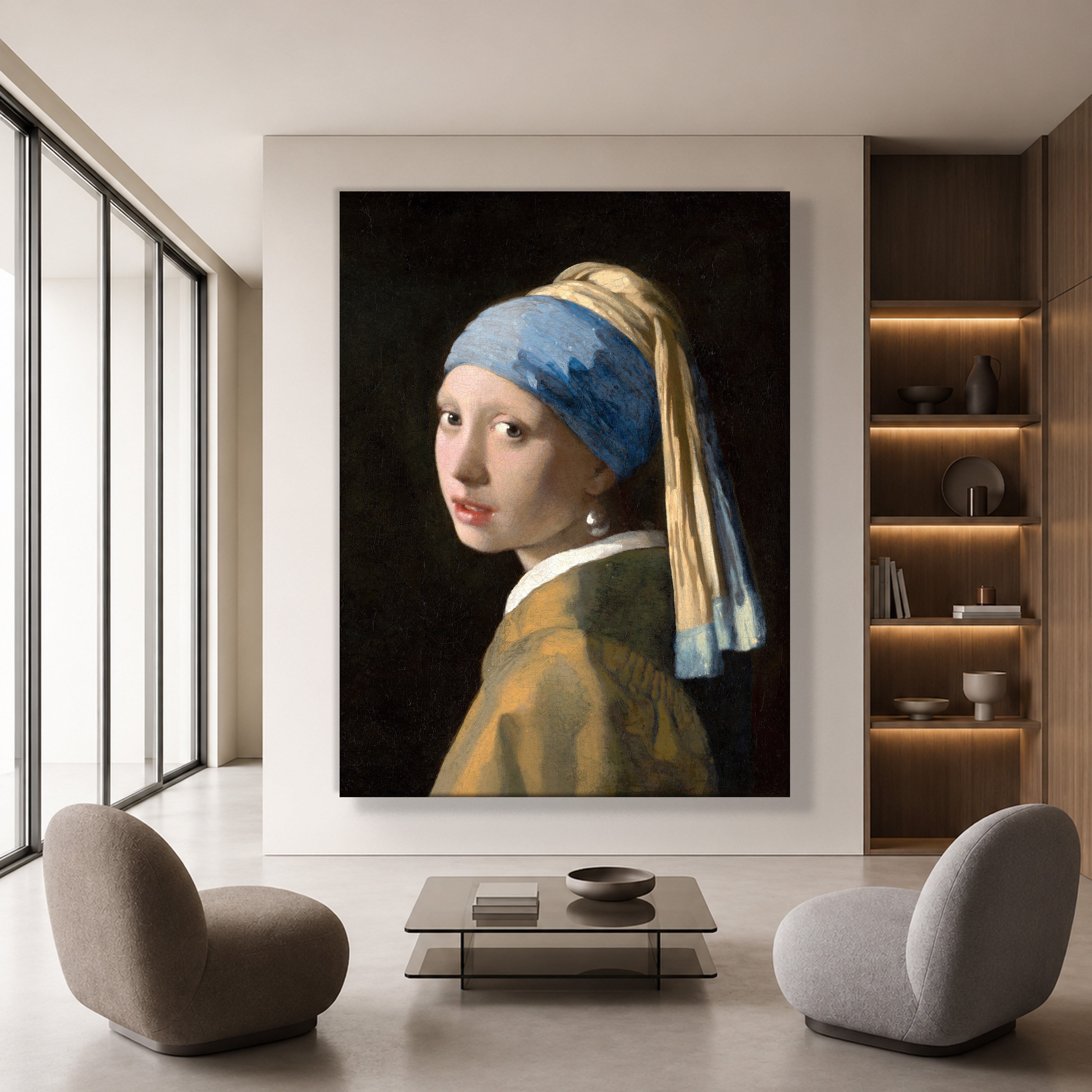 İnci Küpeli Kız Kanvas Tablo – Johannes Vermeer Girl with a Pearl Earring Klasik Sanat Eseri